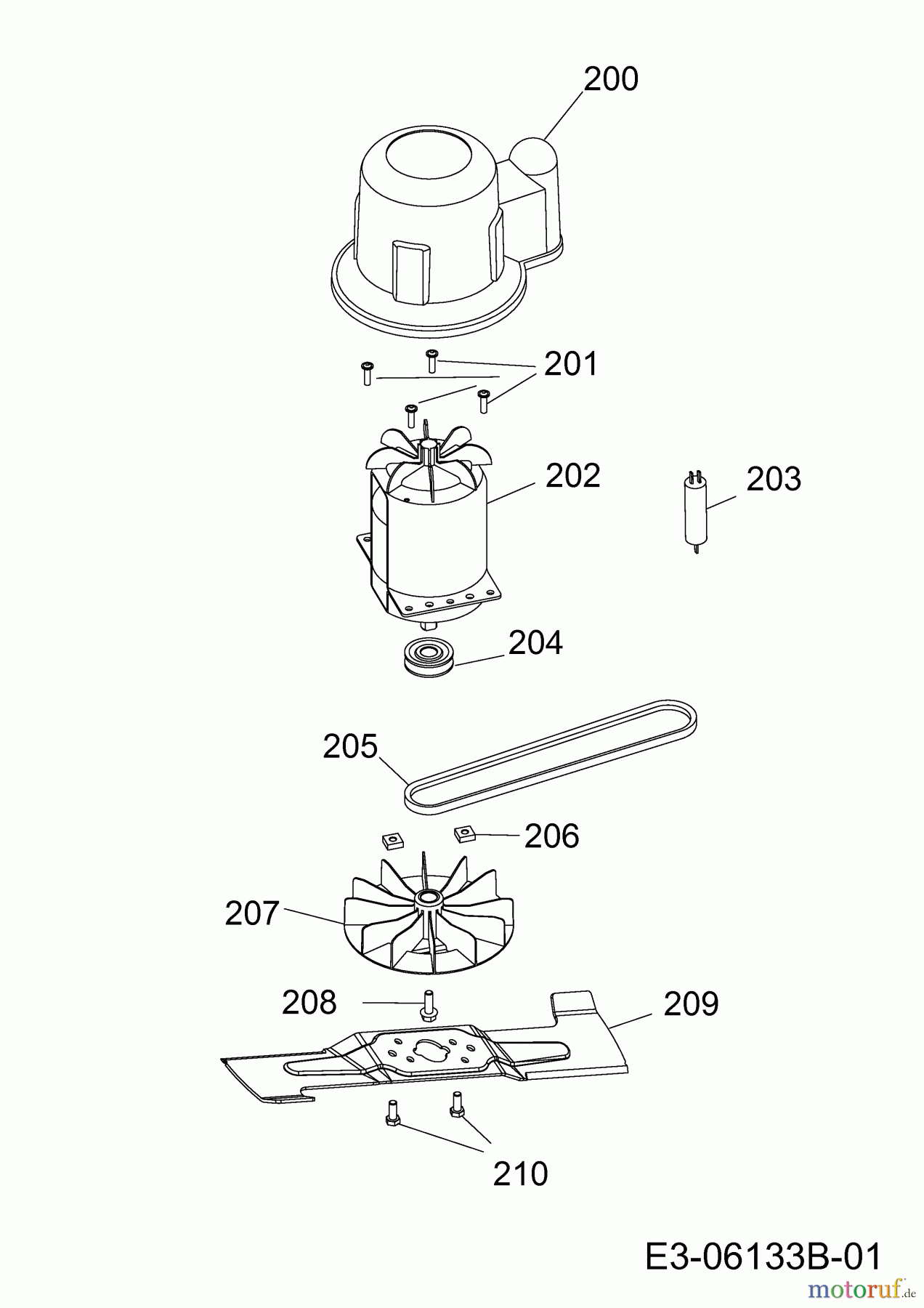 Wolf-Garten Elektromäher mit Antrieb Expert 40 EA 18ARH1K-650 (2013) Messer, Motor