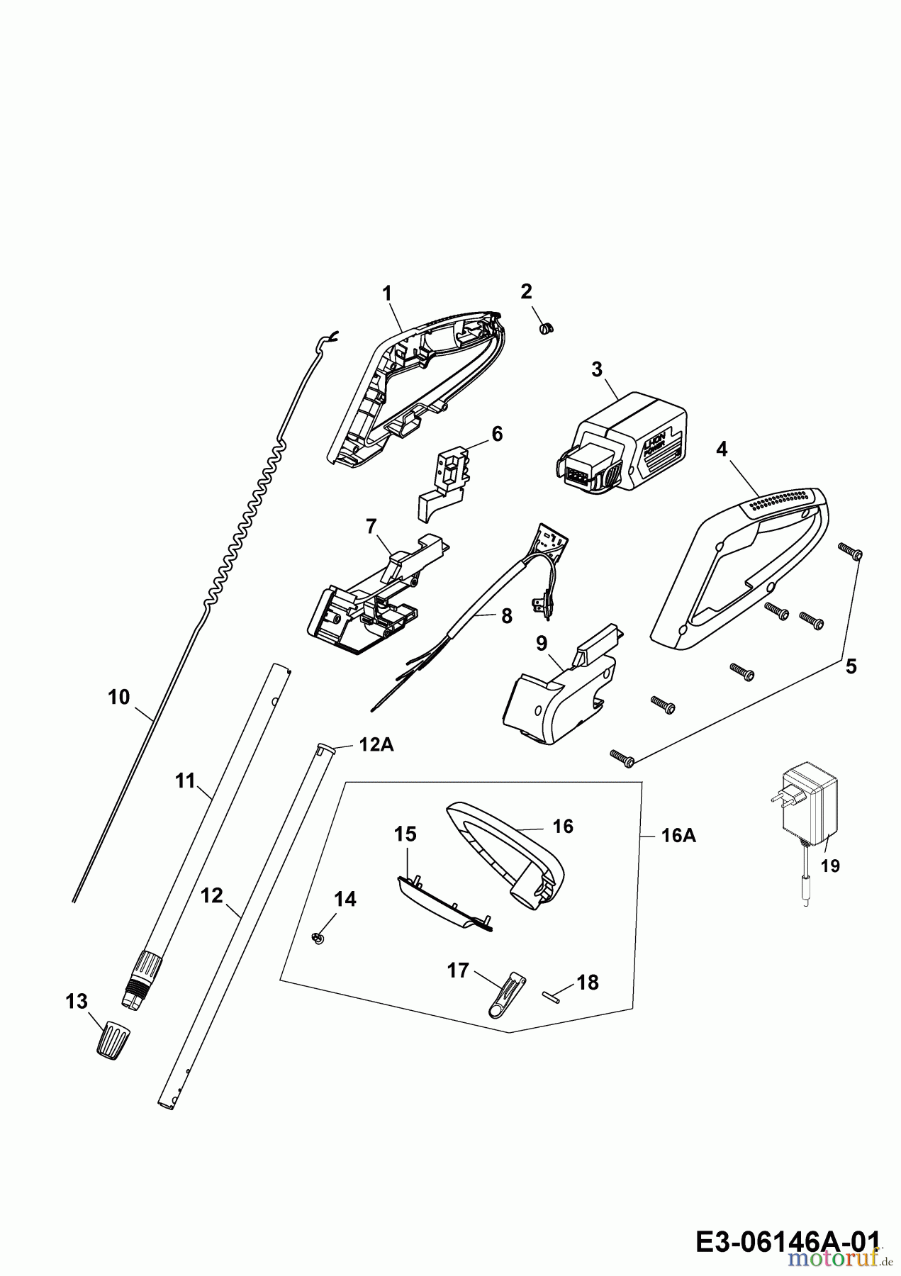 Wolf-Garten Akkutrimmer Li-Ion Power GT 815 7134880 Serie E (2010) Holm