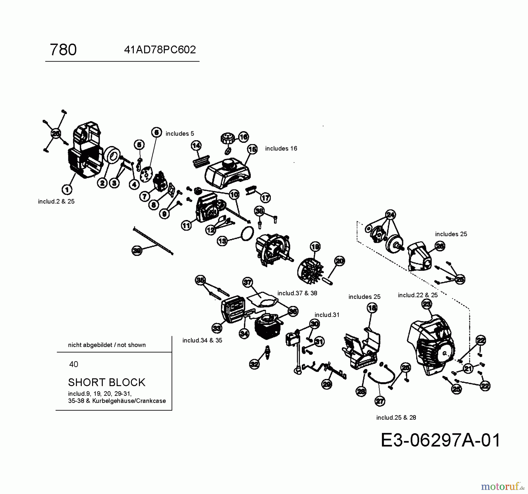 MTD Motorsensen 780 41AD78PC602 (2010) Motor