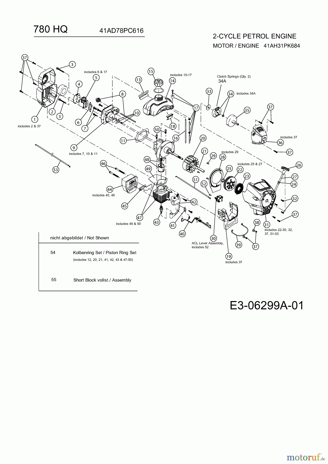 MTD Motorsensen 780 HQ 41AD78PC616 (2012) Motor