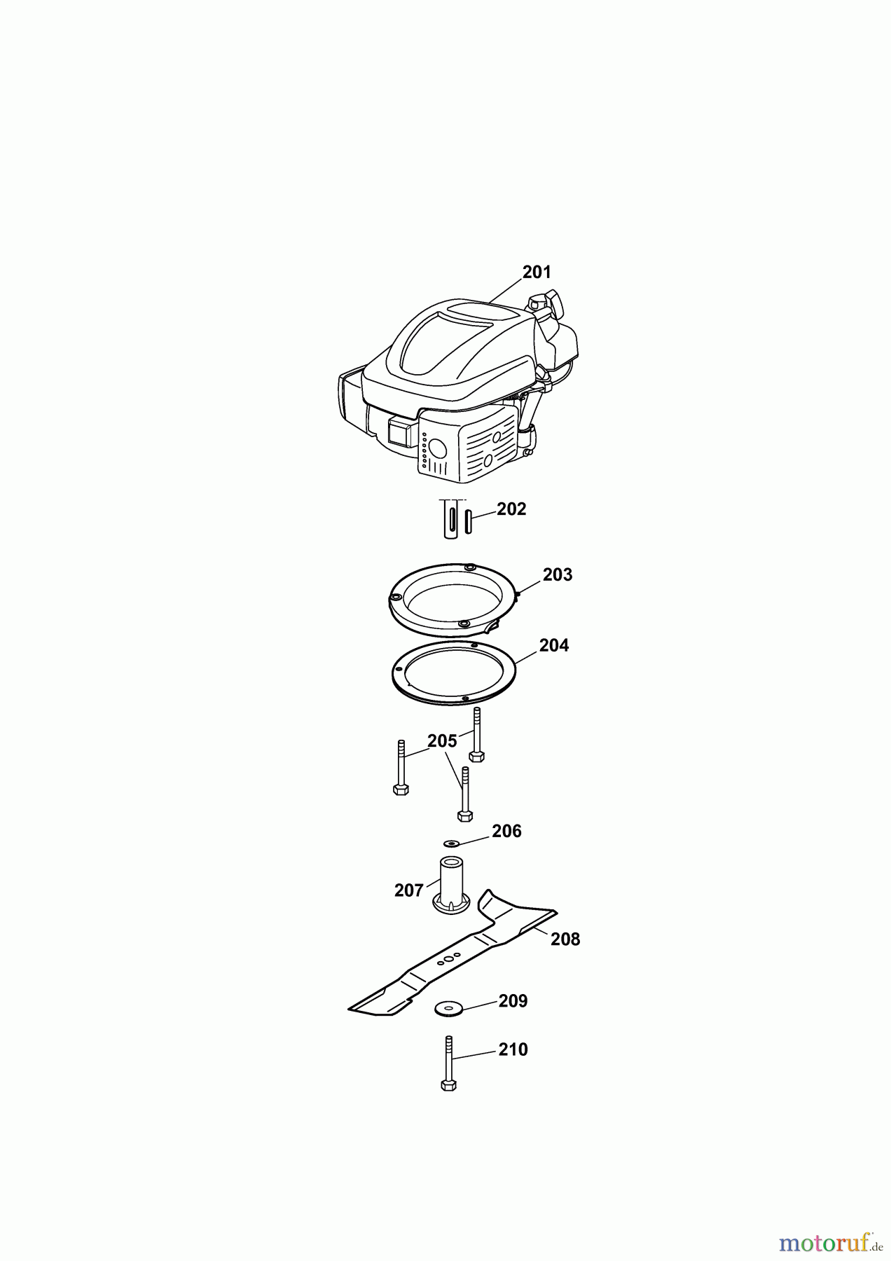 Gutbrod Motormäher HB 42 11AWA4M2690 (2010) Messer, Messeraufnahme, Motor