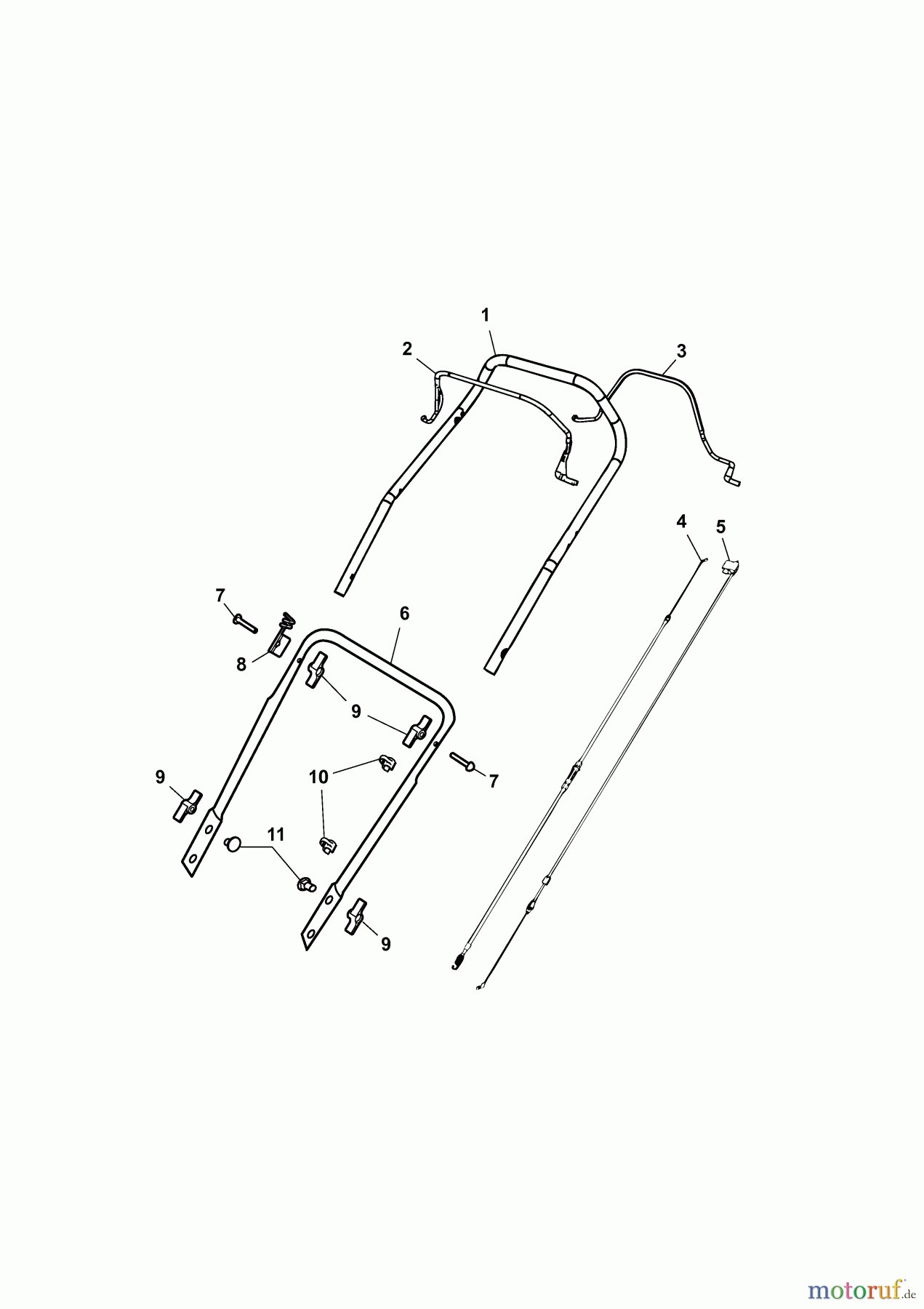  Yard-Man Motormäher mit Antrieb YM 5519 SPO-L 12AWB5M1643  (2010) Holm