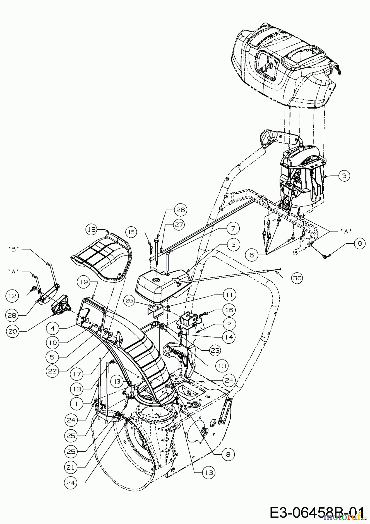 MTD Schneefräsen Optima ME 66 31AY54T3678 (2017) Auswurfschacht, Joystick