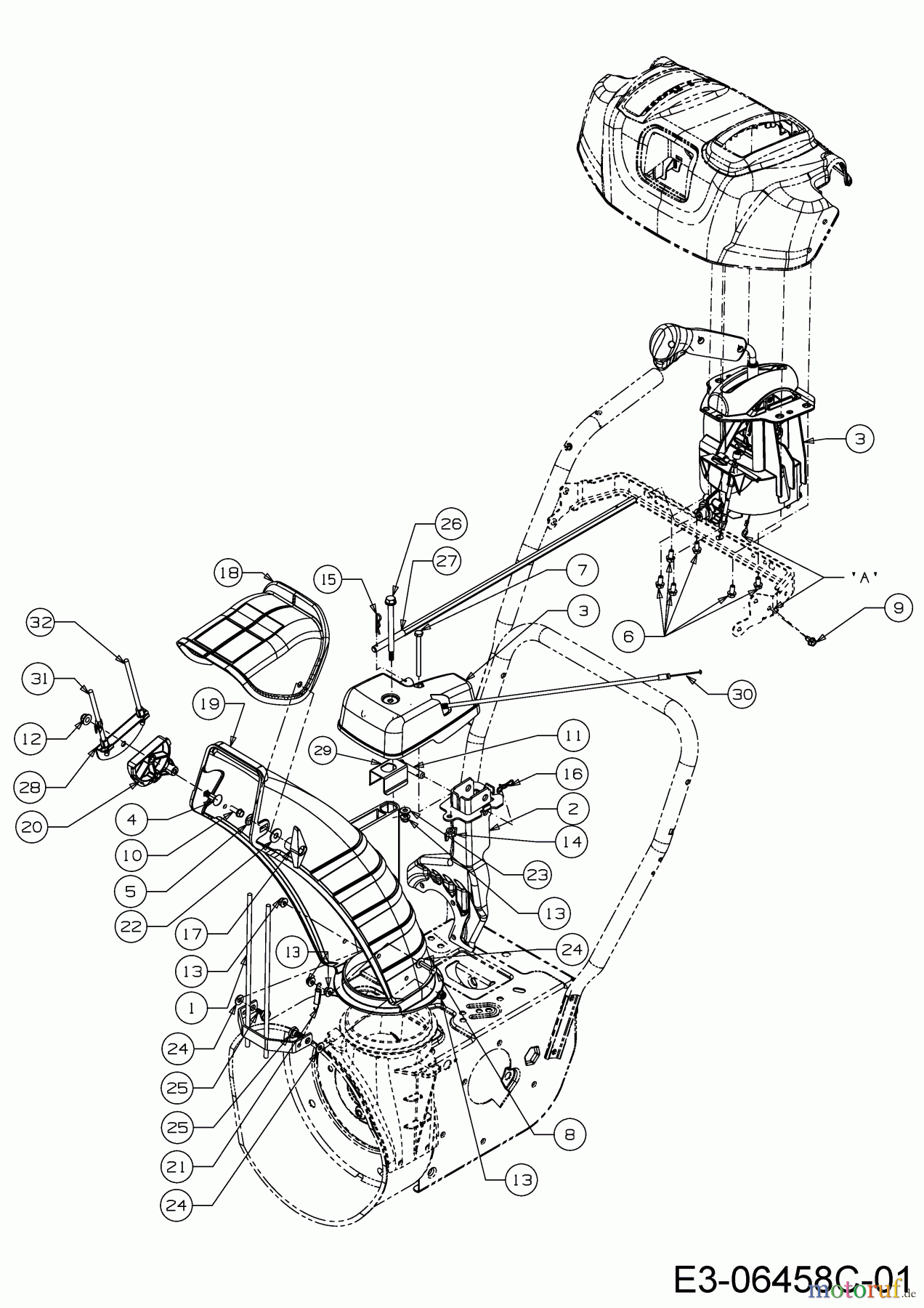 MTD Schneefräsen Optima ME 66 31AY54T3678 (2018) Auswurfschacht, Joystick