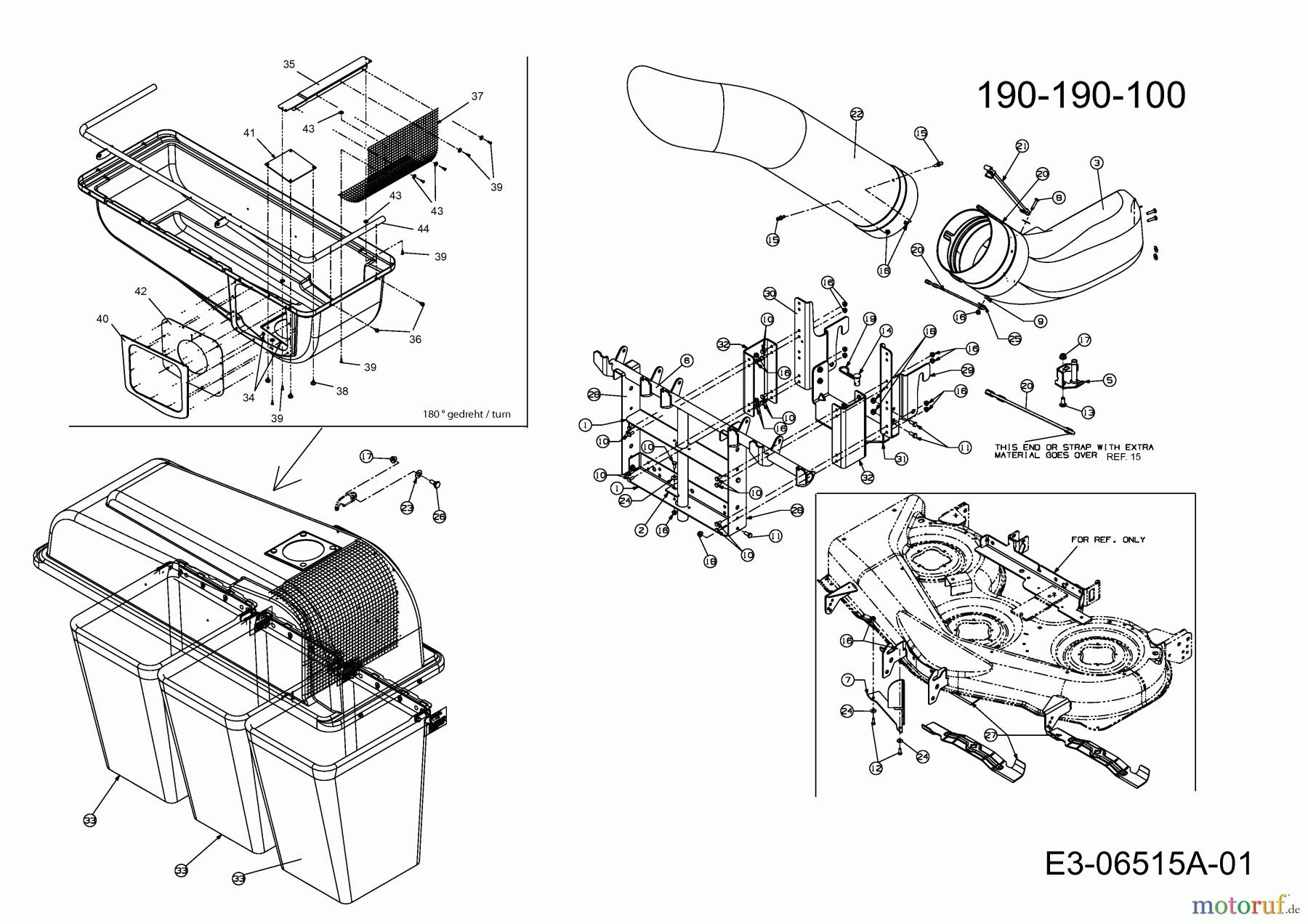 MTD Zubehör Zubehör Garten- und Rasentraktoren Grasfangvorrichtung für GT Modelle mit Mähwerk 50