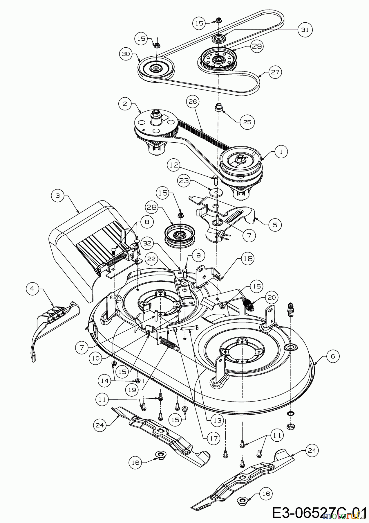 MTD Motormäher mit Antrieb WCM 84 E 12AE76SM678 (2018) Mähwerk