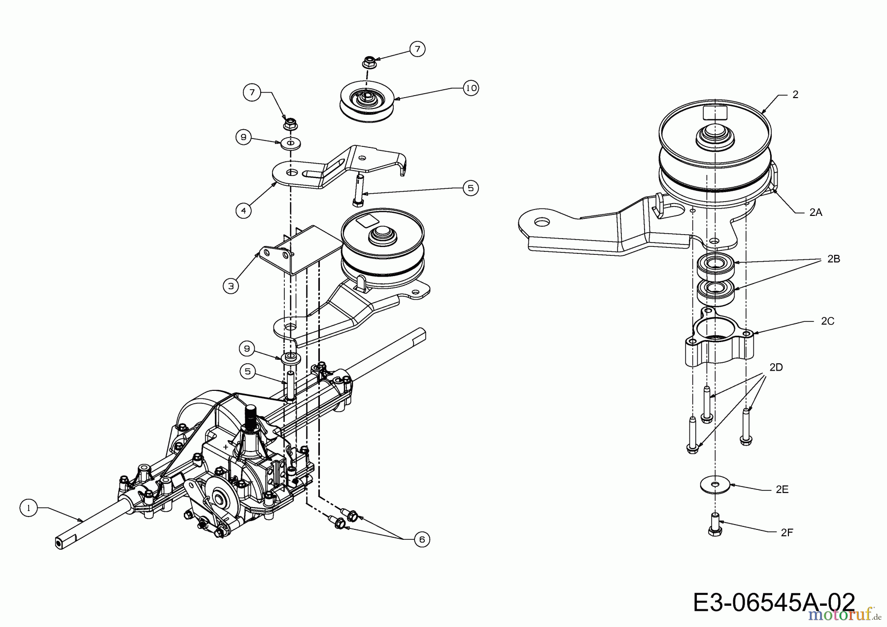 Colombia Rasentraktoren PX 125 B 96 T 13CH761F646 (2011) Getriebe 618-04034, Variator