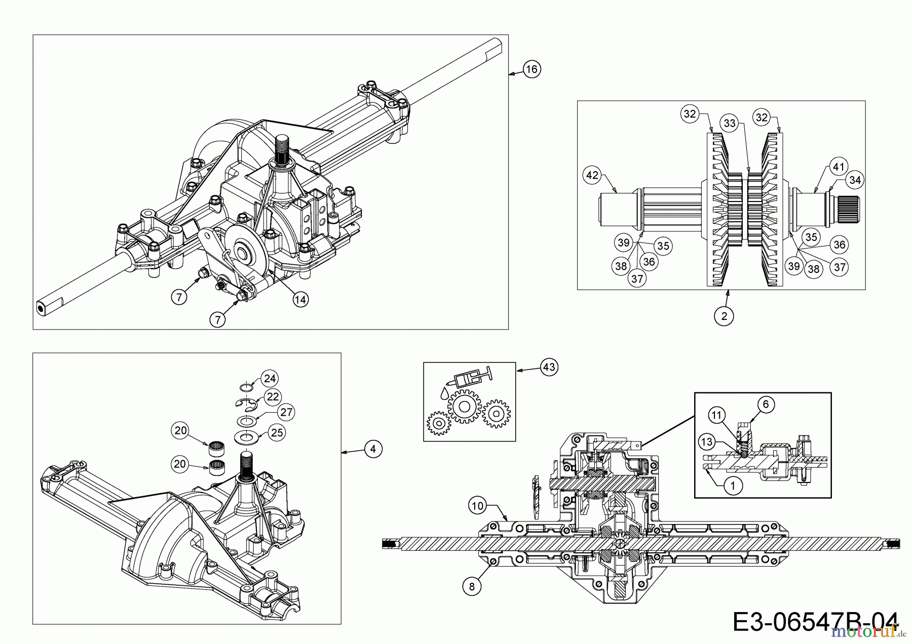  MTD Rasentraktoren RF 115 13HH765F676  (2015) Getriebe 618-04566A