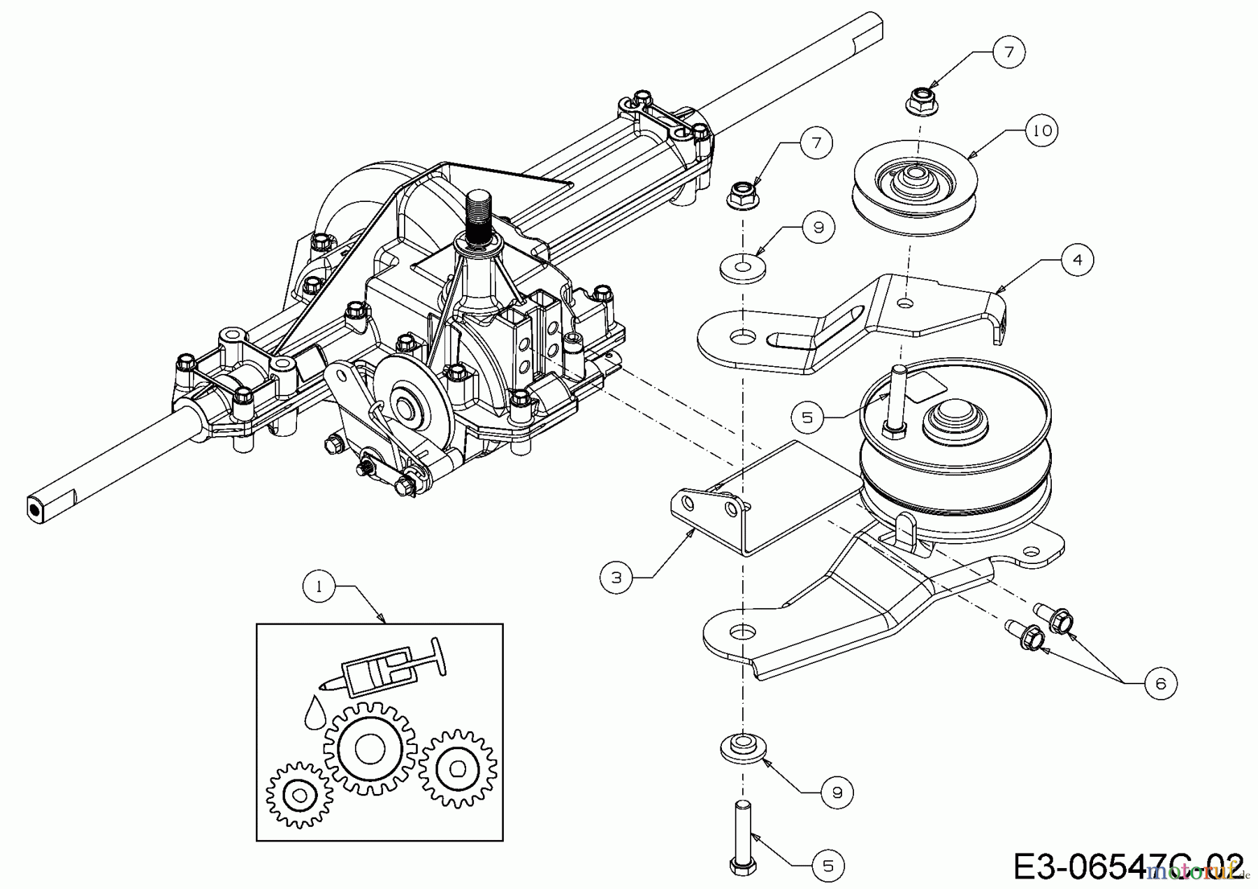  Blisar Rasentraktoren GF 140 13H2765F607  (2016) Spannrolle Getriebe