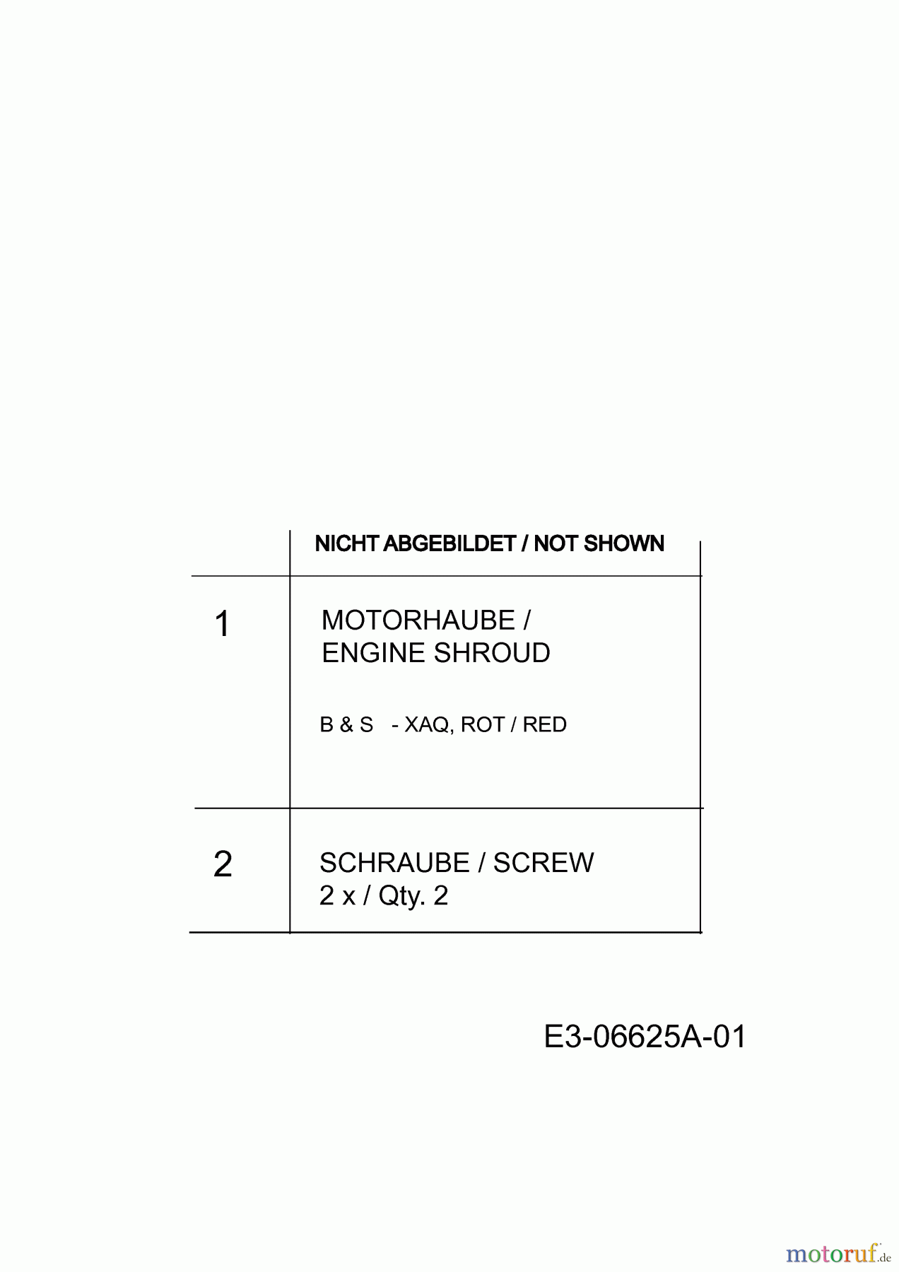 Sterwins Motormäher mit Antrieb 420 BTC 12A-I44M638 (2011) Motorhaube