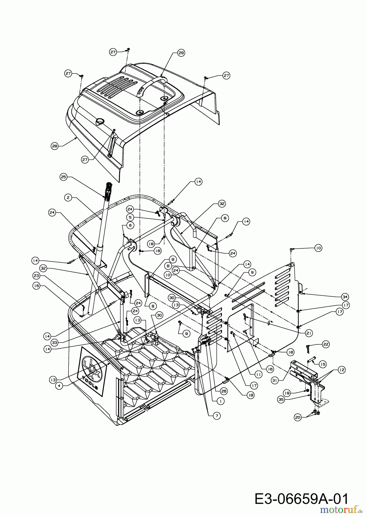 Lux Tools Rasentraktoren RT 155-92 H 13AM77TE694 (2011) Grasfangvorrichtung
