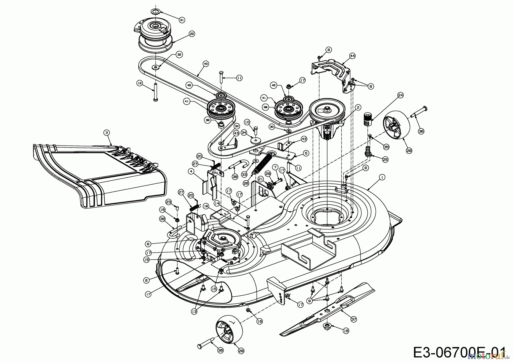  Troy-Bilt Zero Turn Colt XP 42 17AF2ACS309  (2014) Mähwerk S (42