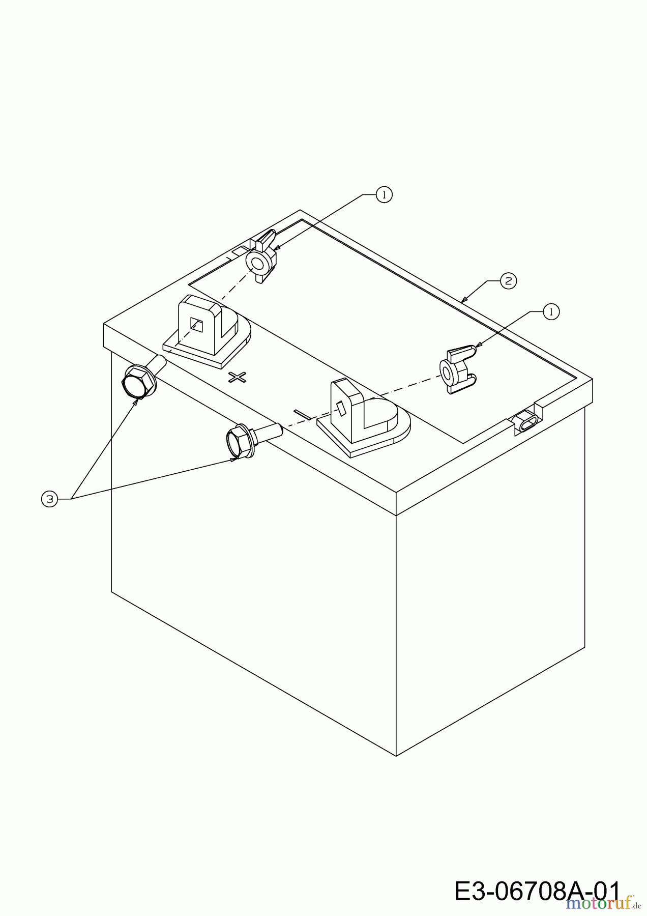 Cub Cadet Rasentraktoren CC 1016 AF 13AD90AF603 (2012) Batterie