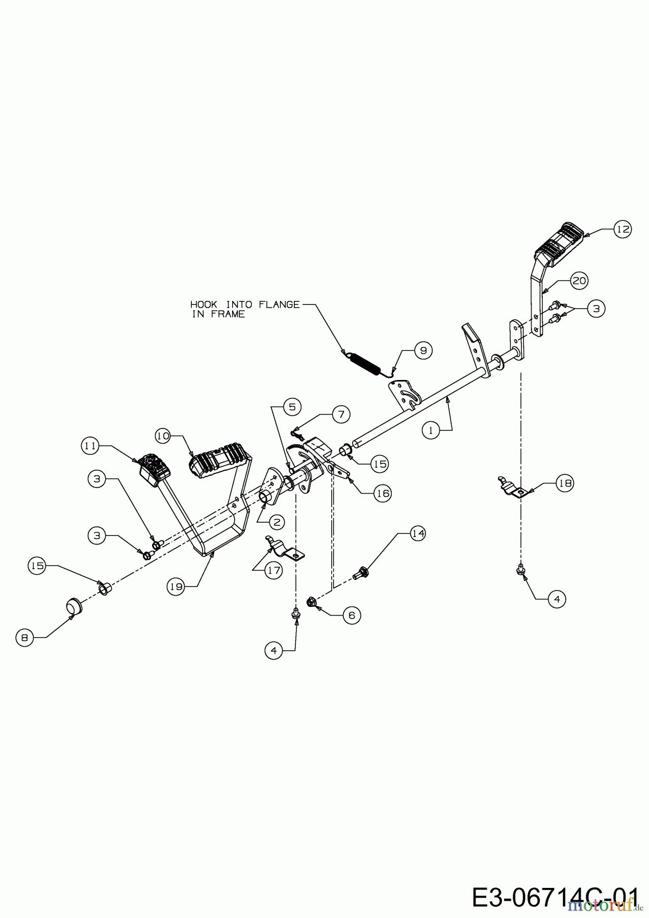 Cub Cadet Gartentraktoren GTX 1054 14AZ94AK330 (2013) Pedale