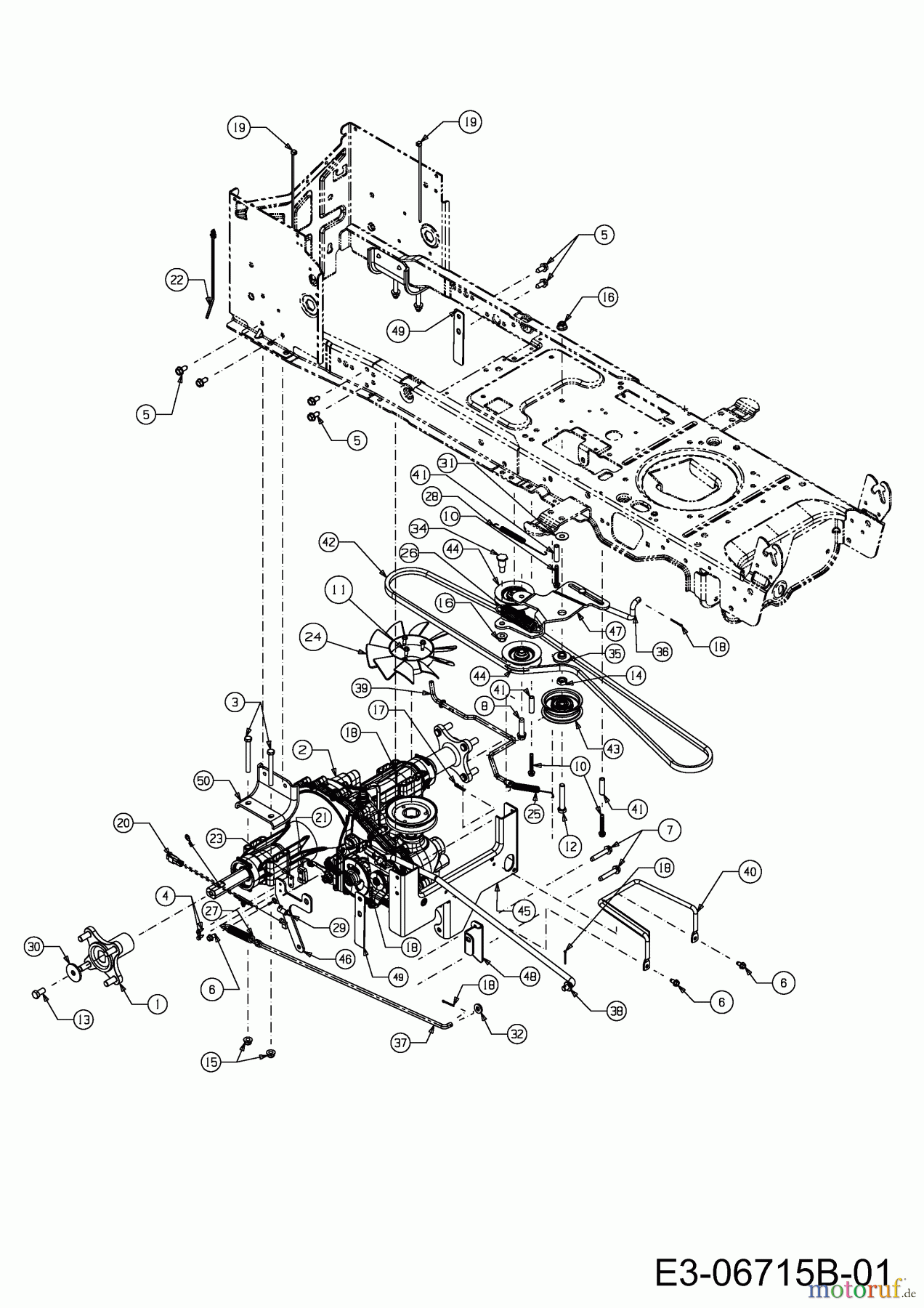 Cub Cadet Gartentraktoren CC 1224 KHP 14BI94AP603 (2012) Fahrantrieb