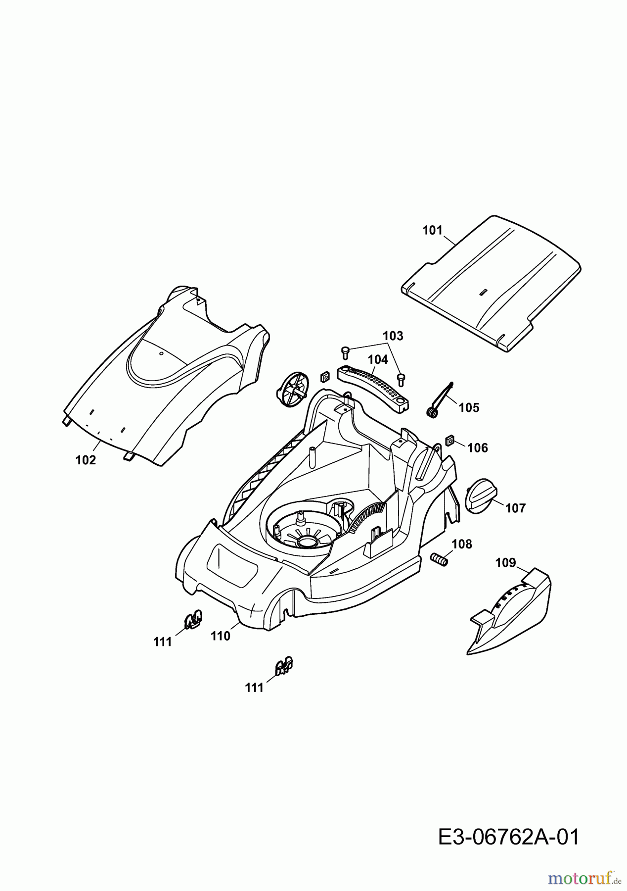 Tchibo Elektromäher 2.34 E 276212 (2011) Mähwerksgehäuse