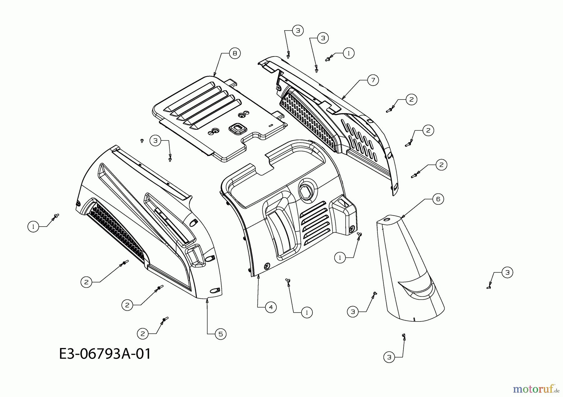 MTD Rasentraktoren Minirider 60 13C3054-600 (2012) Verkleidungen