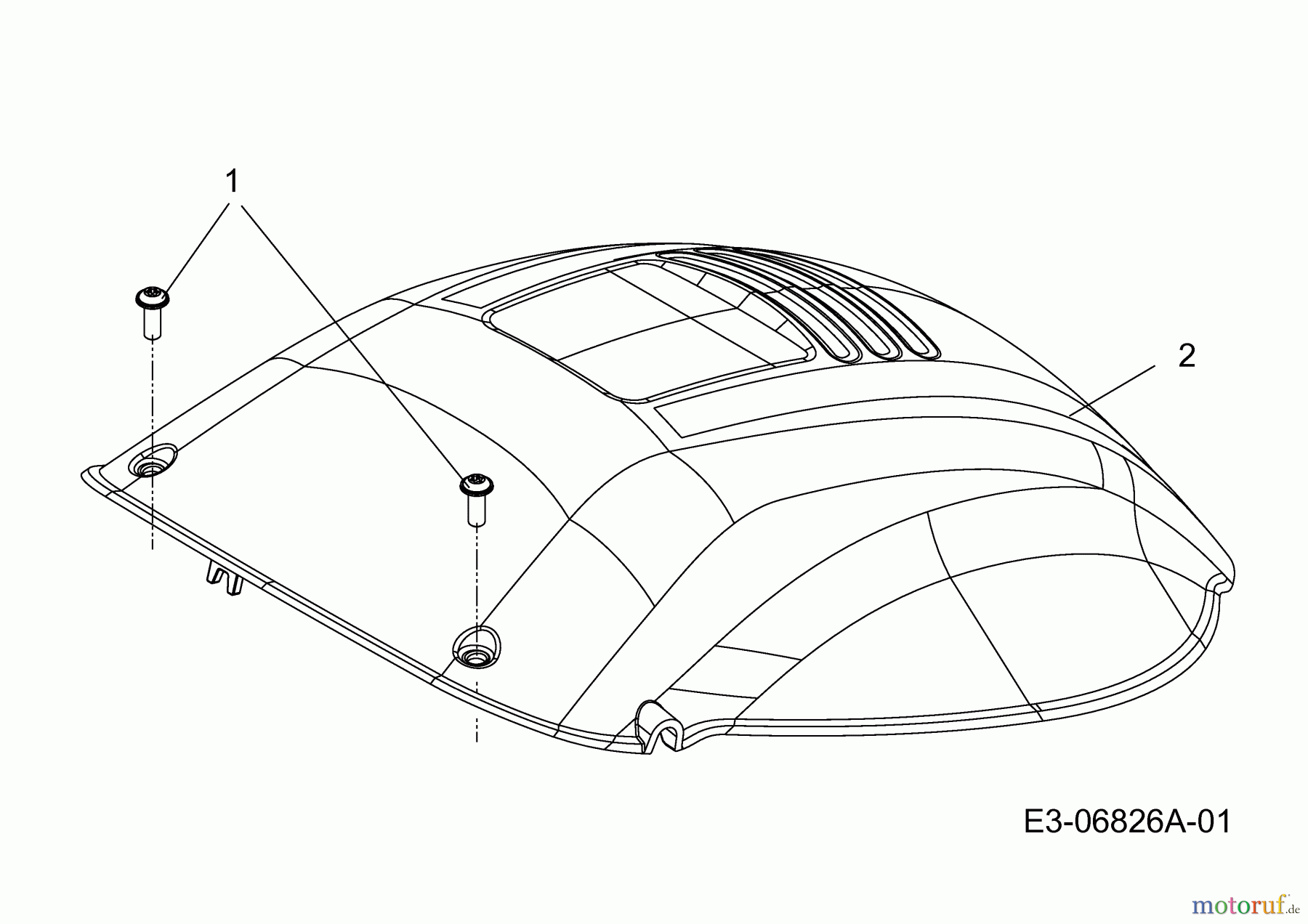  Wolf-Garten Elektromäher Ambition 40 E 18D-N4S-650  (2011) Motorabdeckung
