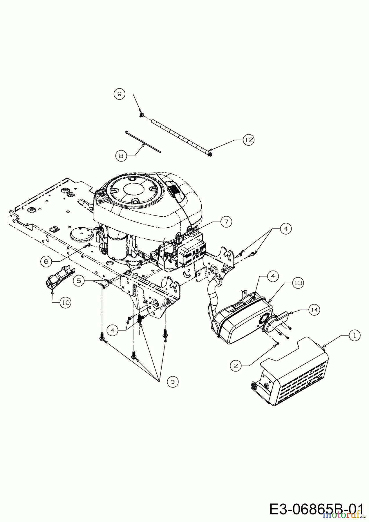 MTD Rasentraktoren 13.5/38 13A1765F308 (2014) Motorzubehör