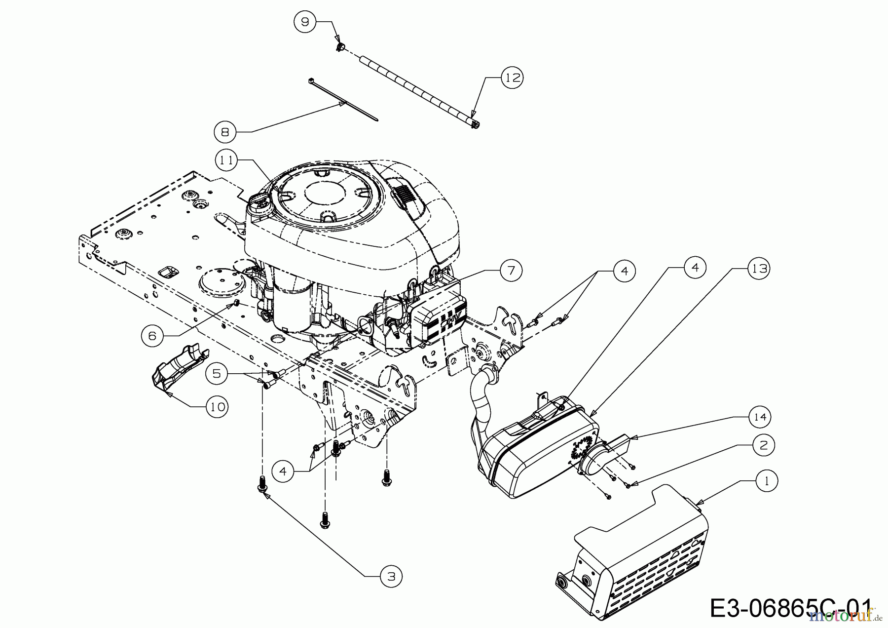 Troy-Bilt Rasentraktoren TB 38 13A177KF309 (2015) Motorzubehör
