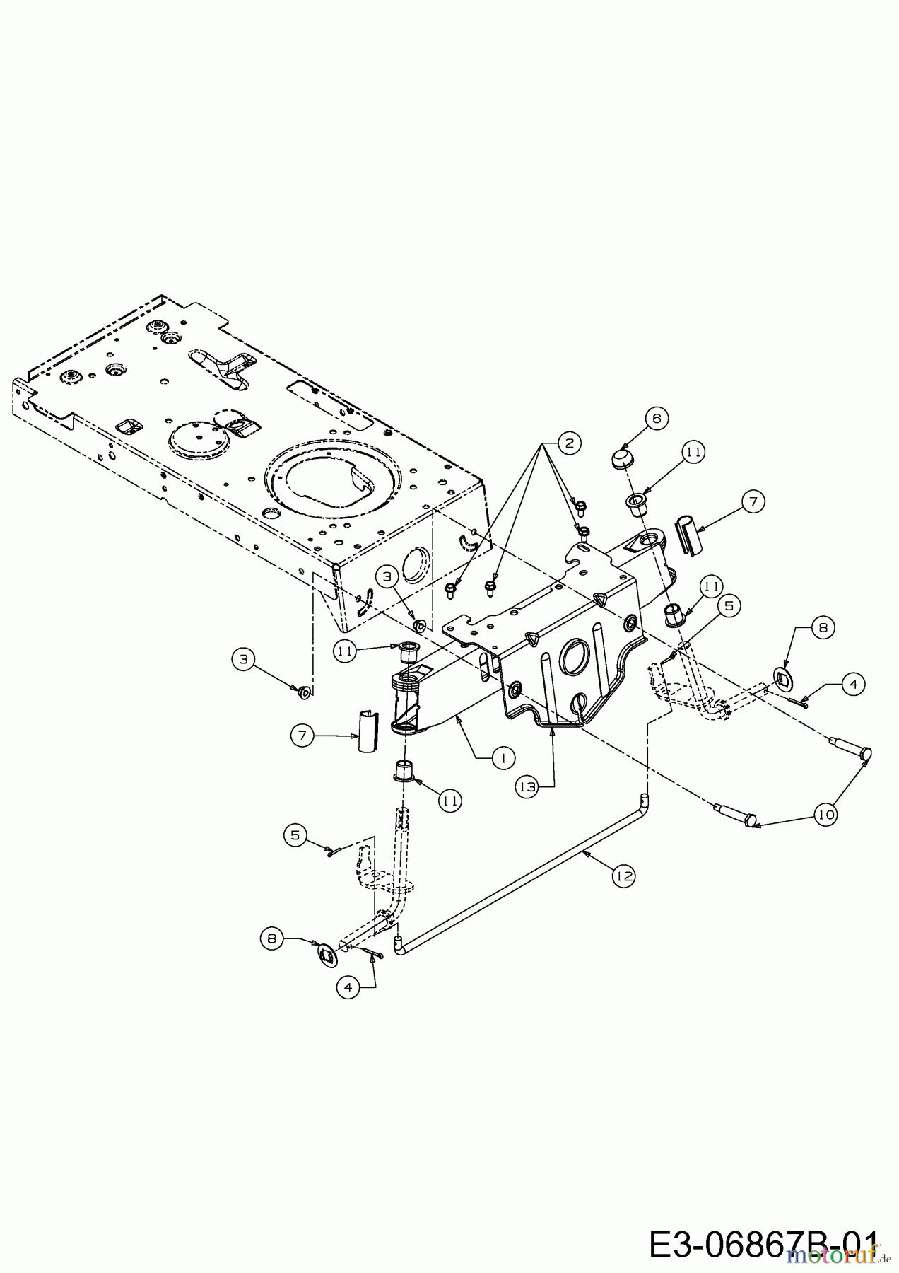 MTD Rasentraktoren 20/42 Automatic 13AT785S306 (2017) Vorderachse
