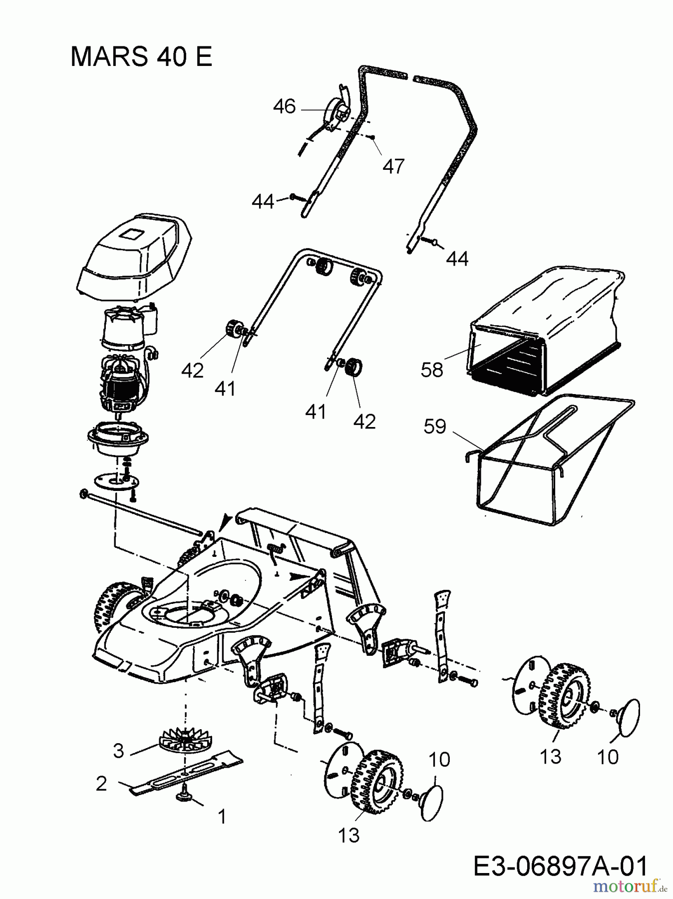 Rasor Elektromäher MARS 40 E 18ABF1F-618 (2012) Grundgerät