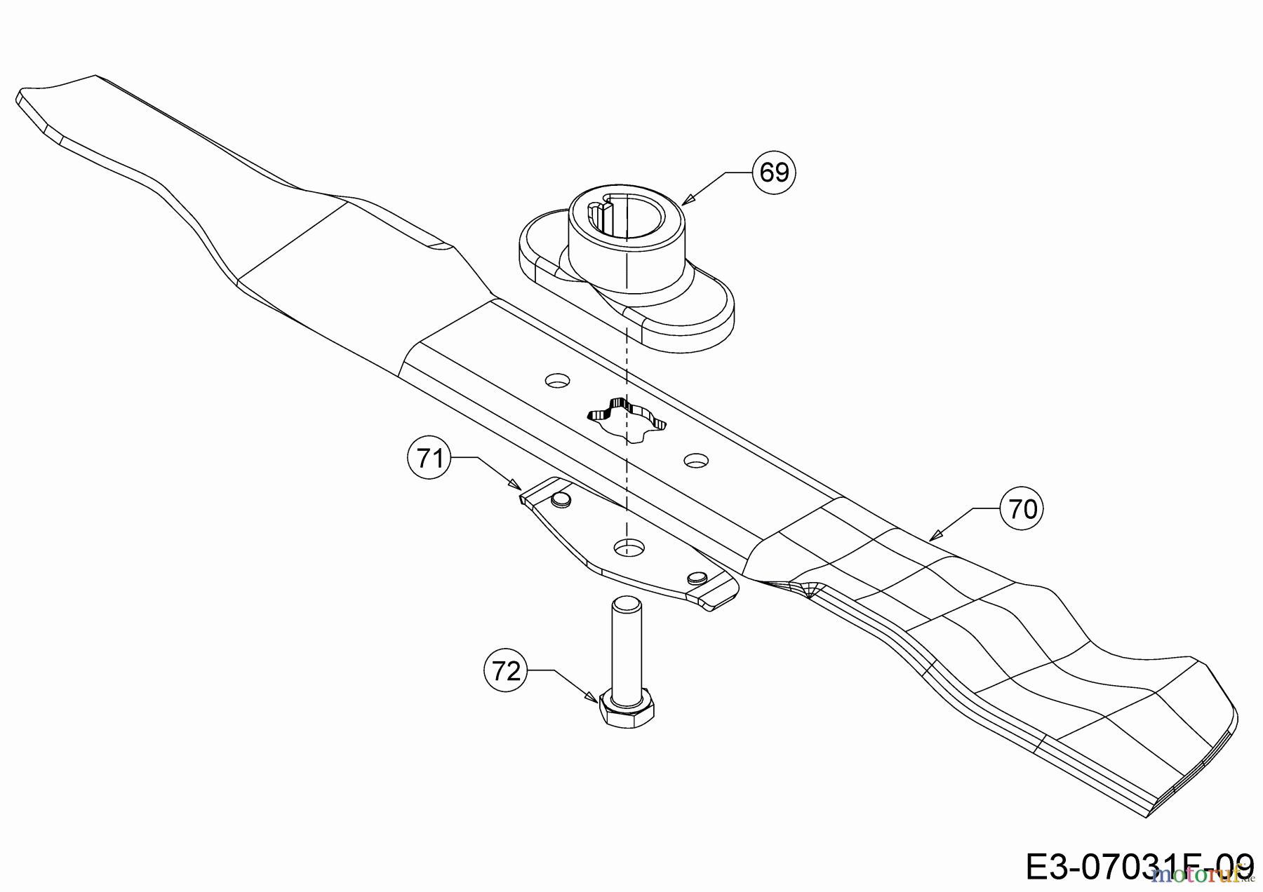  MTD Motormäher Smart 395 PO 11CBB1SJ600  (2018) Messer, Messeraufnahme