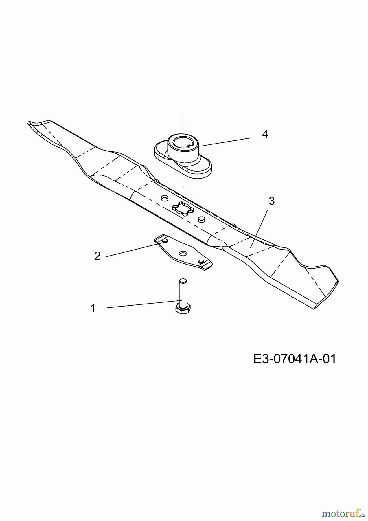  Yard-Man Motormäher YM 4518 MH 11D-70AQ643  (2011) Messer, Messeraufnahme