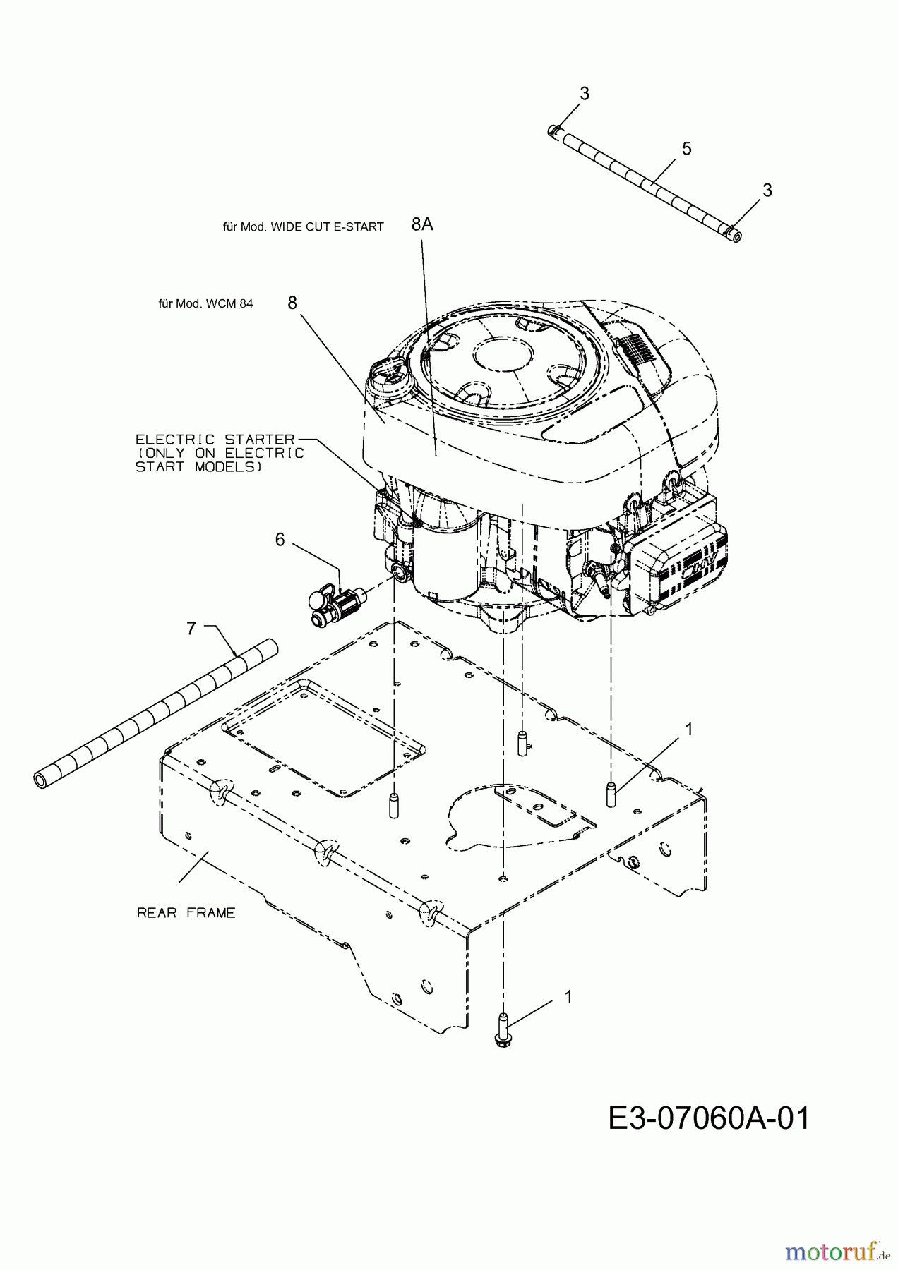 MTD Motormäher mit Antrieb WCM 84 12A-764T678 (2012) Motor