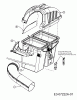 MTD Zubehör Grasfangvorrichtung für CC 1000 SD Serie mit Mähwerk F (38"/96cm) OEM-190-180A (2009) Ersatzteile Grasfangsackdeckel, Obere Röhre