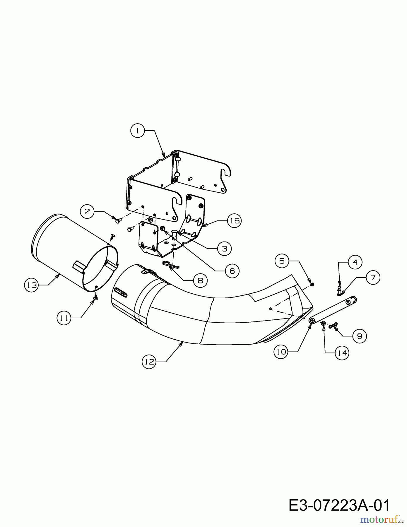 MTD Zubehör Zubehör Garten- und Rasentraktoren Grasfangvorrichtung für CC 1000 SD Serie mit Mähwerk F (38