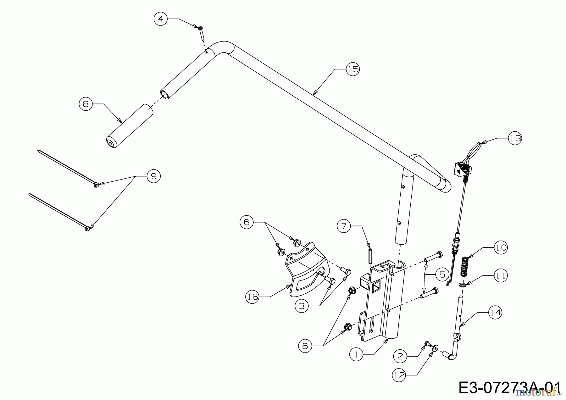 MTD Zubehör Zubehör Garten- und Rasentraktoren Schneefräsen für 700 Serie (LT-5) OEM-190-032 (2017) Hebel Aushebung