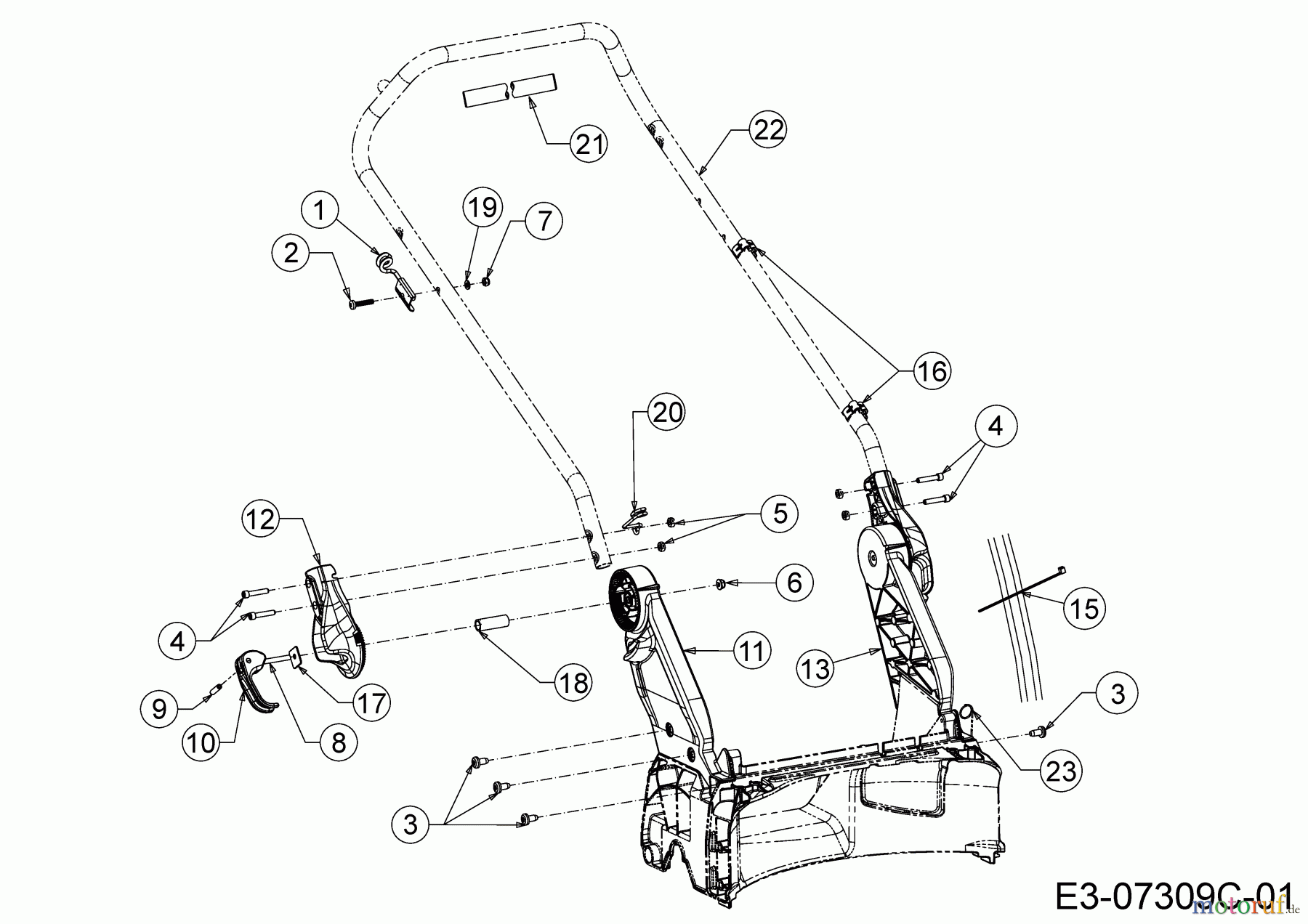 Cub Cadet Motormäher mit Antrieb CC 46 SPC V 12BVK1KC603 (2017) Holm