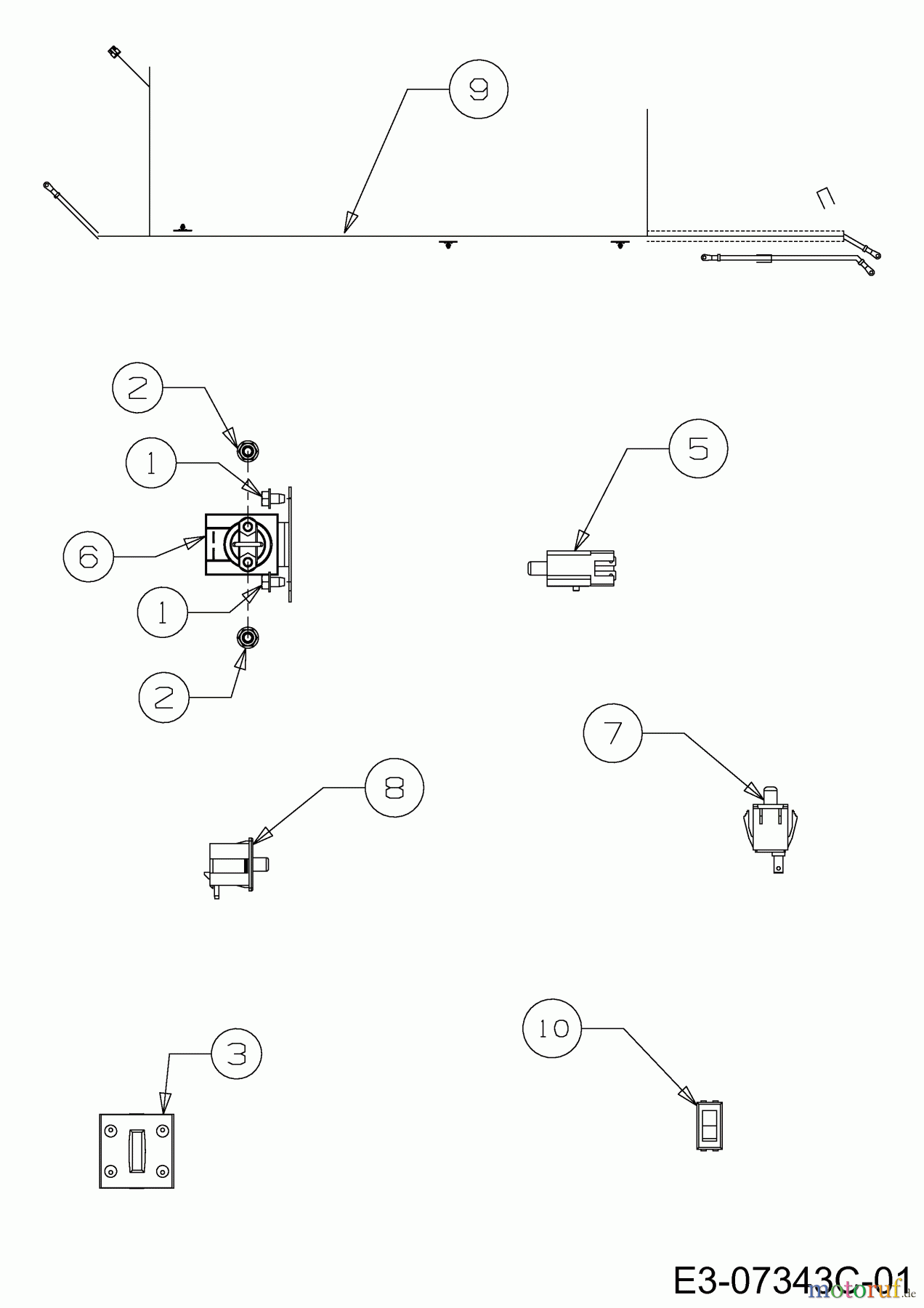  WOLF-Garten Expert Rasentraktoren Expert 107.175 A 13AD90WG650  (2013) Elektroteile