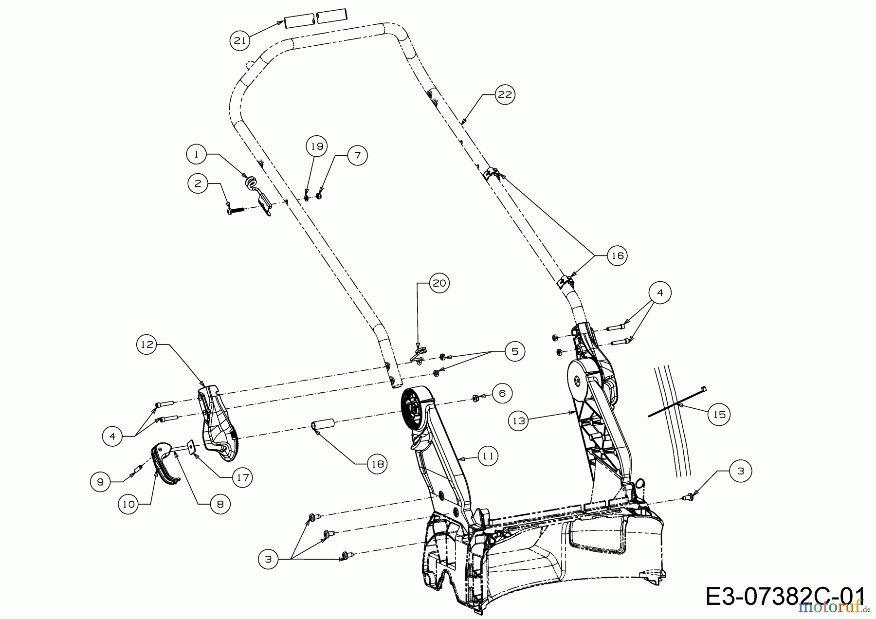Cub Cadet Motormäher mit Antrieb CC 53 SPB V 12BVQ56K603 (2016) Holm