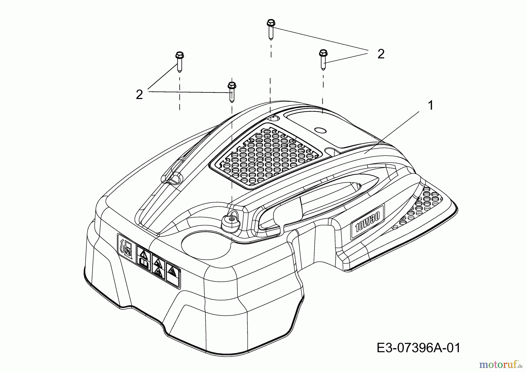  Cub Cadet Laubsauger mit Häckselfunktion CSV 060 24A-06MM603  (2013) Motorabdeckung