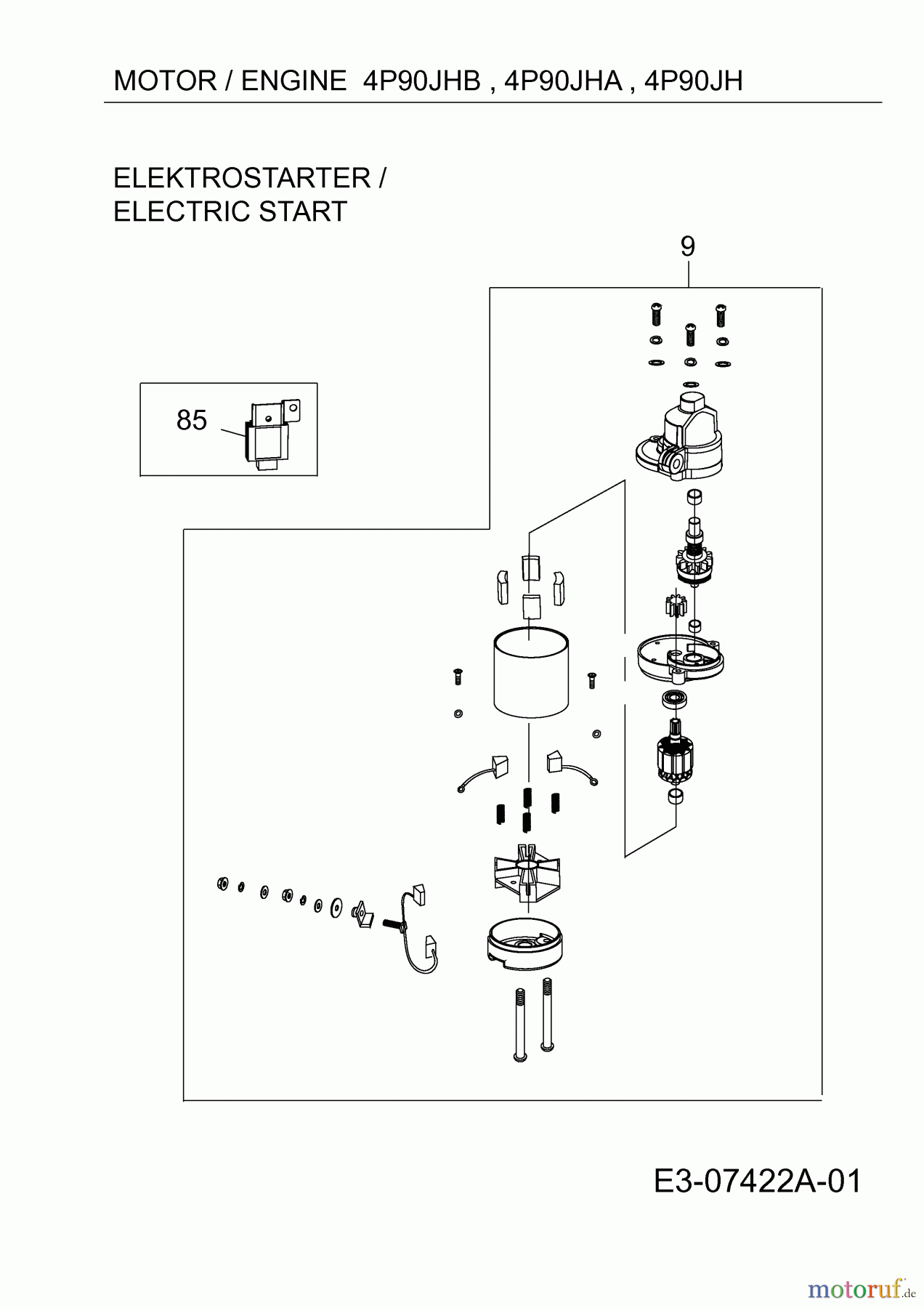 MTD-Motoren MTD vertikal 4 P 90 JHB 752Z4P90JHB (2013) Elektrostarter