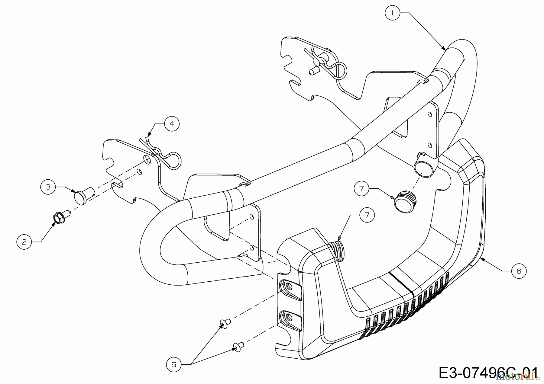 WOLF-Garten Expert Rasentraktoren Expert 105.220 H 13BF91WN650 (2014) Stoßstange