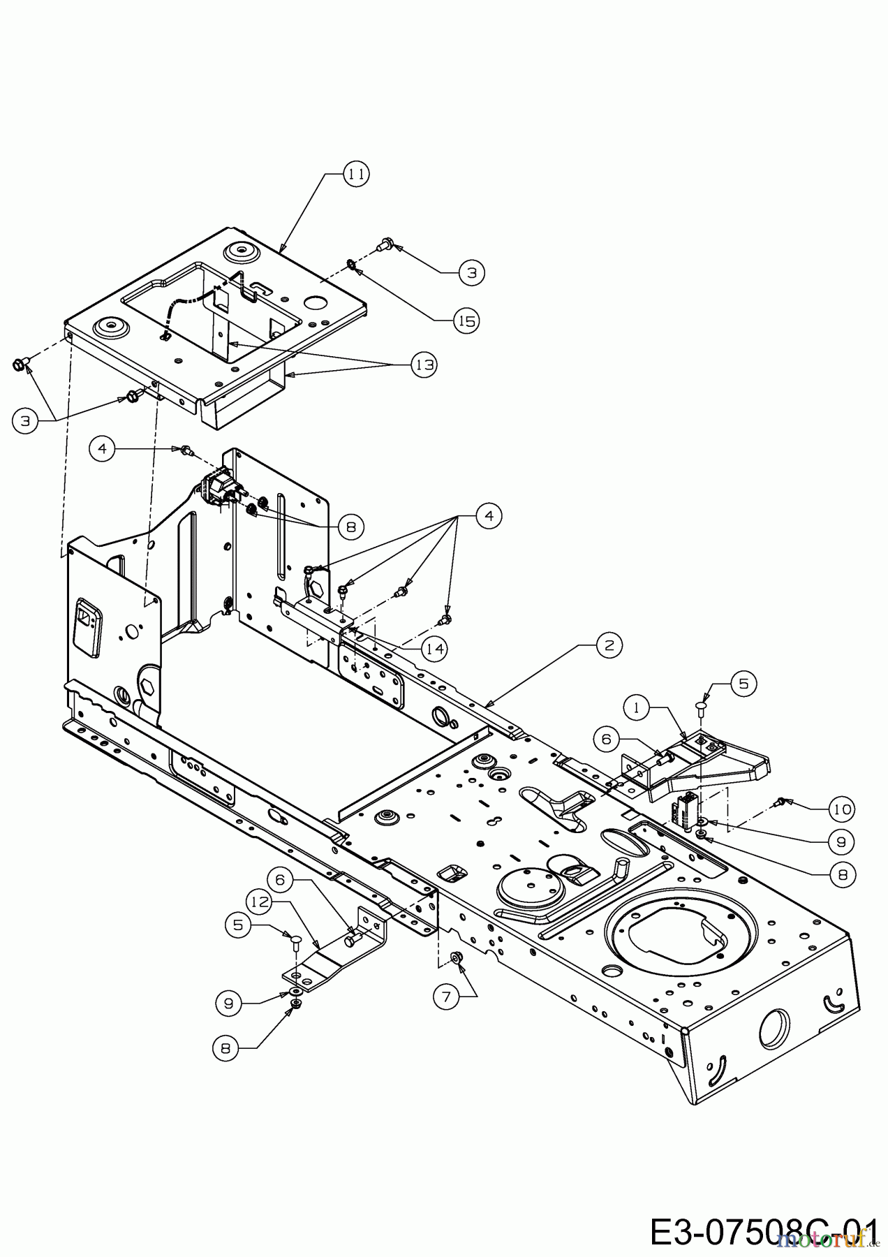 MTD Rasentraktoren 145/96 SD 13HM765F635 (2014) Rahmen