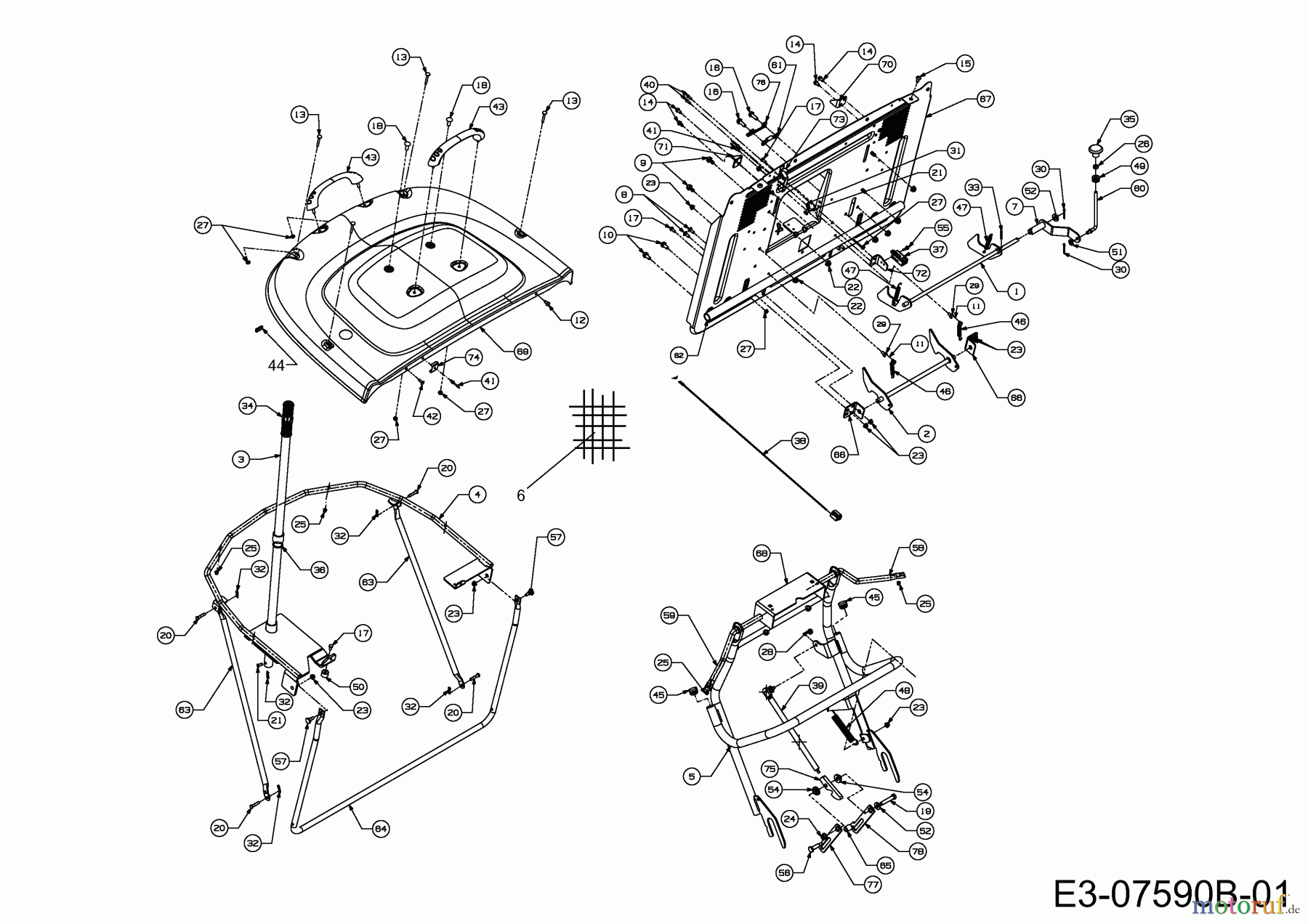 WOLF-Garten Expert Rasentraktoren Expert 92.155 A 13BD90WE650 (2013) Grasfangeinrichtung