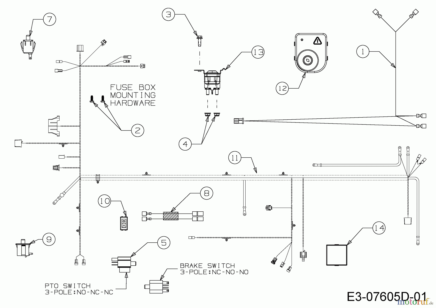 Cub Cadet Rasentraktoren CC 917 AN 13H898AN603 (2016) Elektroteile