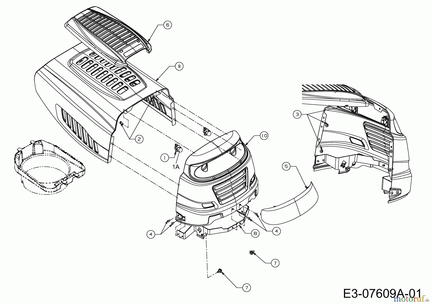 Rasor Rasentraktoren 16/92 H 13AT995E618 (2013) Motorhaube 5-Style