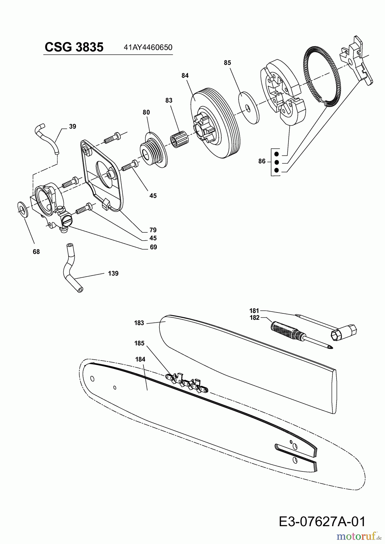 Wolf-Garten Motorkettensägen CSG 3835 41AY4460650 (2014) Schwert