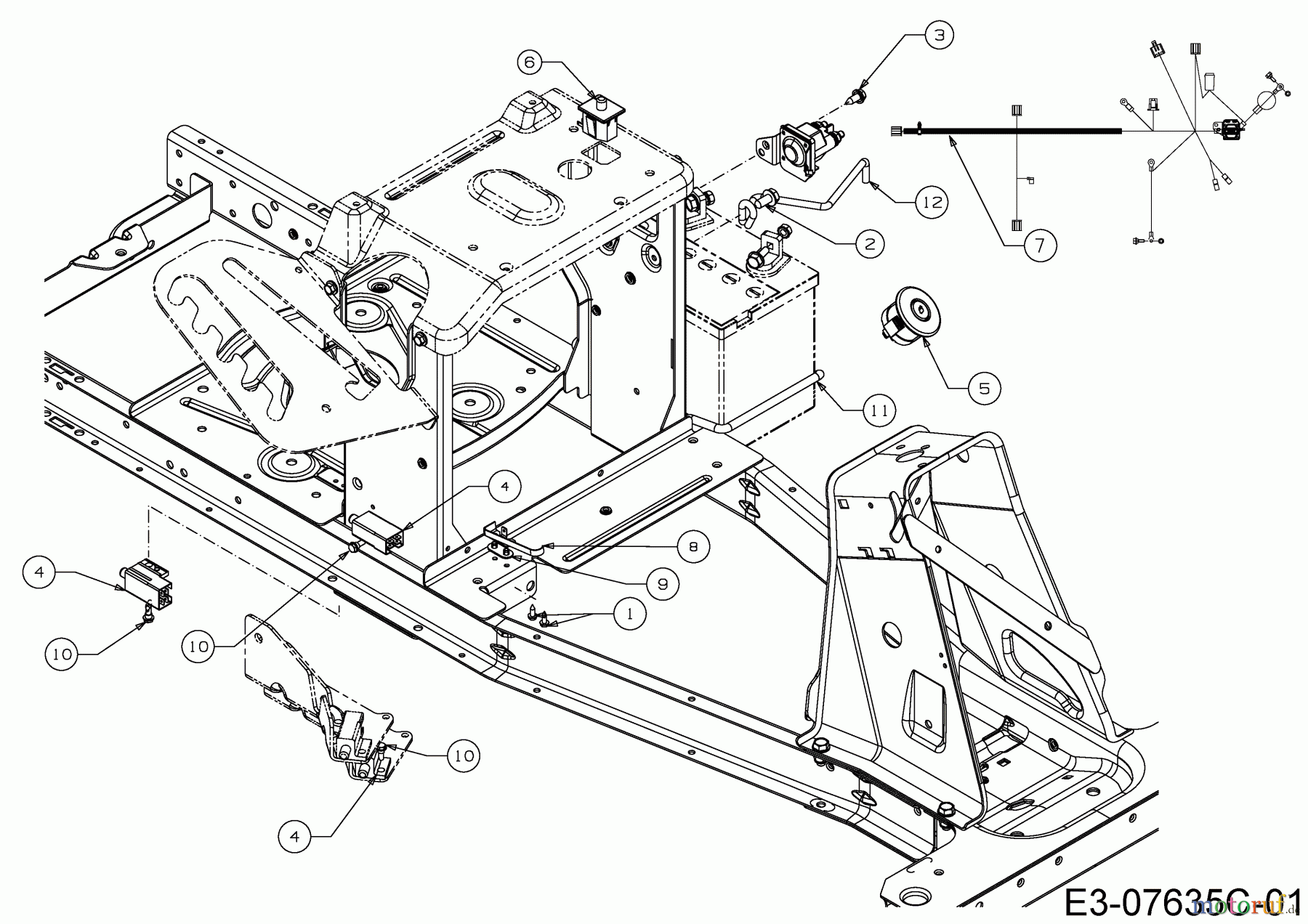 MTD Rasentraktoren Minirider 76 SDE 13B226JD600 (2015) Elektroteile