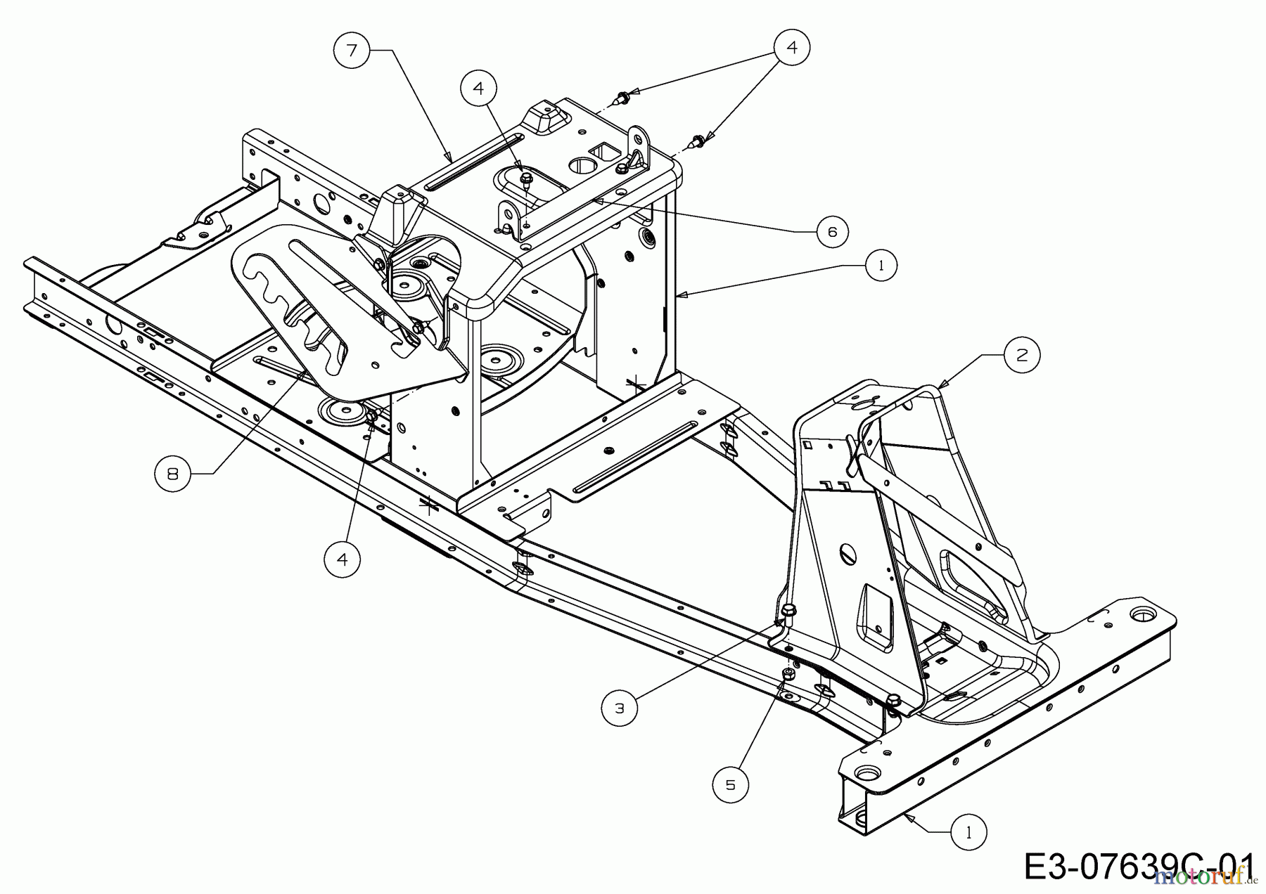 WOLF-Garten Expert Rasentraktoren Scooter Pro 13B226ED650 (2014) Rahmen