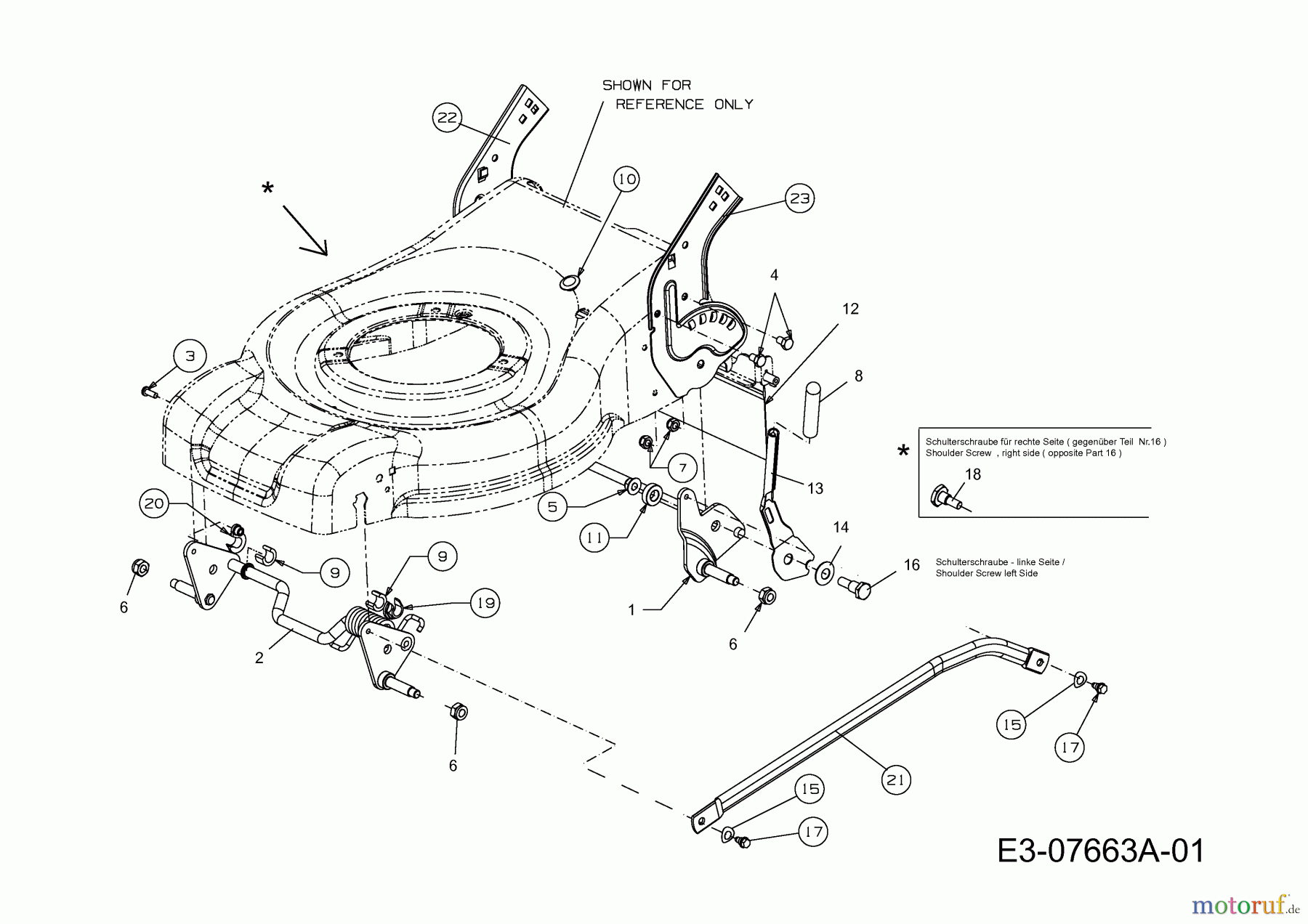  Troy-Bilt Motormäher Troy Bilt 40 11A-I49Q563  (2012) Schnitthöhenverstellung