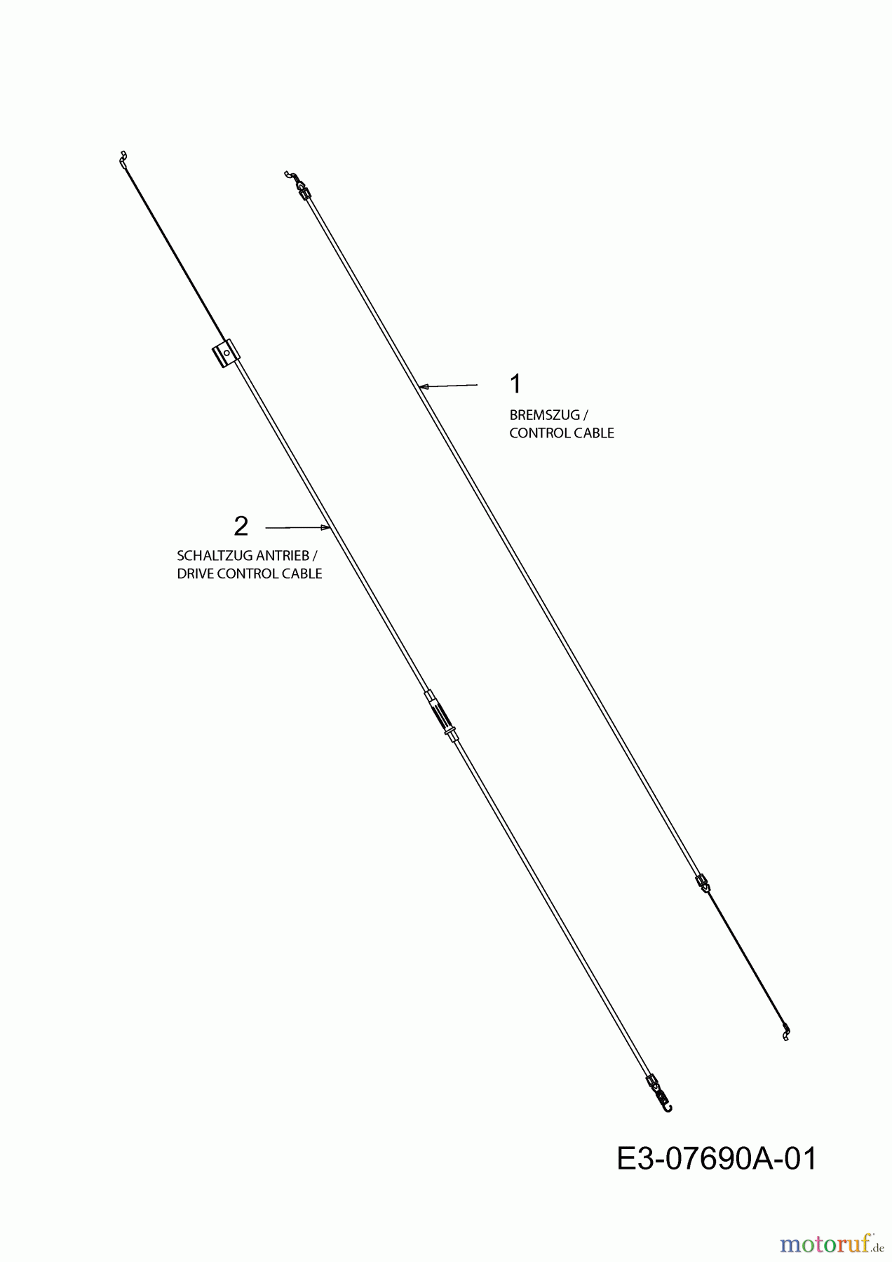 Lux Tools Motormäher mit Antrieb B 53 HMA 12B-868Z694 (2010) Bowdenzüge