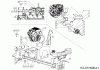 Cub Cadet GTX 2100 14A-3GE-603 (2013) Ersatzteile Chokezug, Elektromagnetkupplung, Gaszug, Motorzubehör