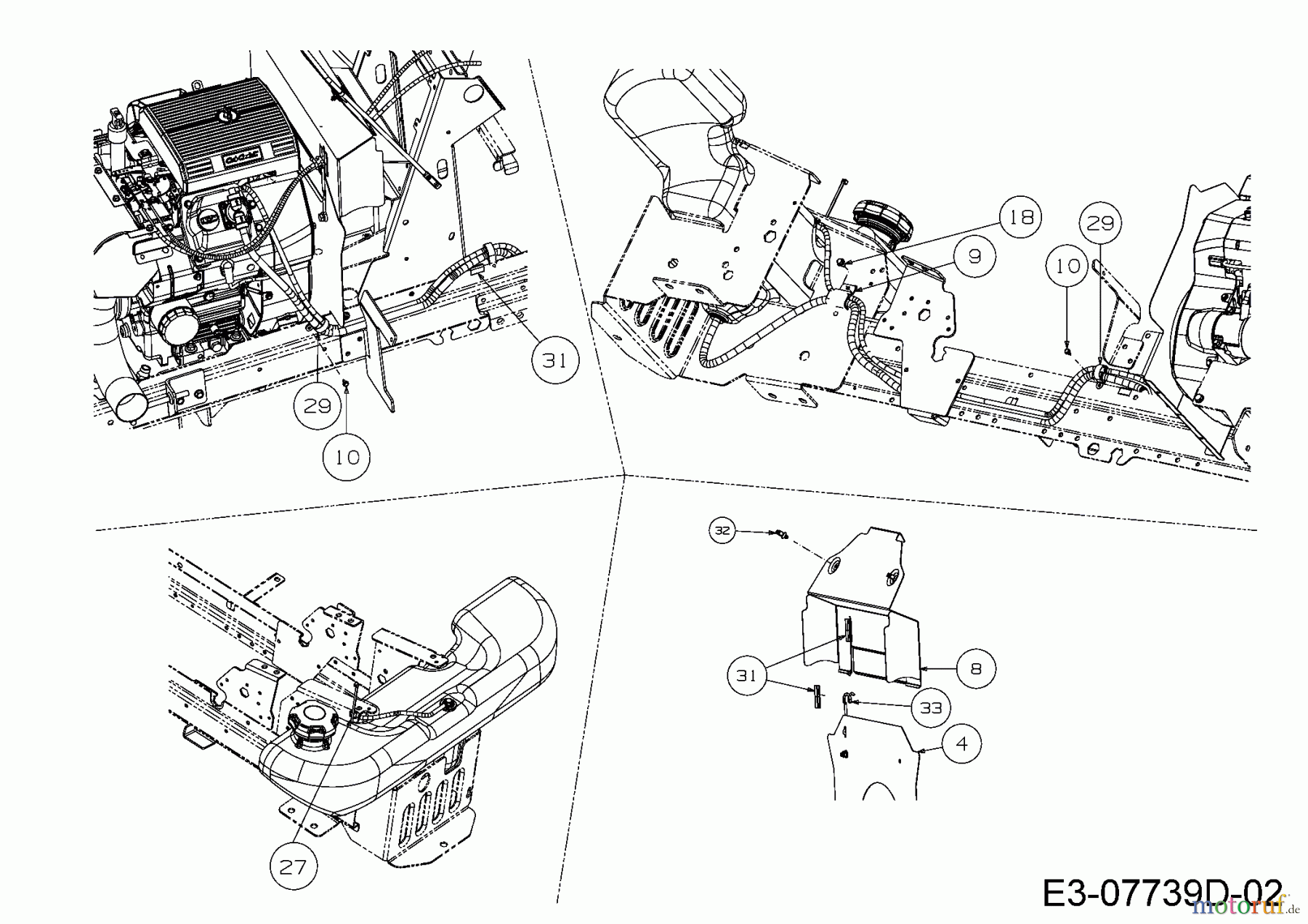 Cub Cadet Gartentraktoren GTX 2100 14A-3GE-603 (2016) Motorzubehör