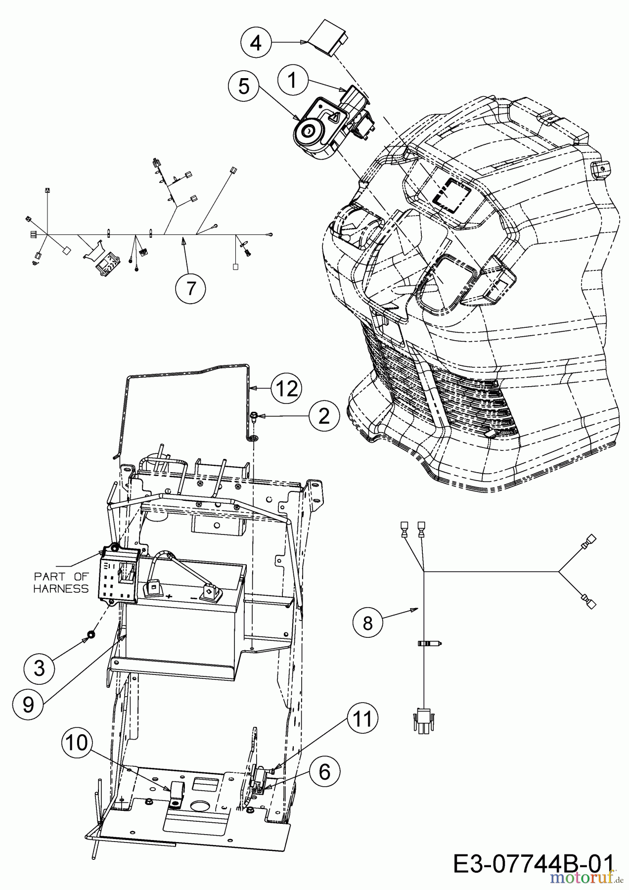 Cub Cadet Gartentraktoren GTX 2100 14A-3GE-603 (2013) Elektroteile